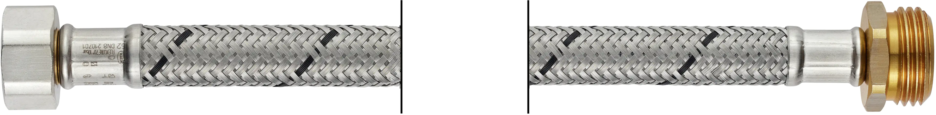 Flexo Anschlussschlauch IG 9,53 mm (3/8") x Aussengewinde 12,7 mm (1/2"), DN8, 50 cm