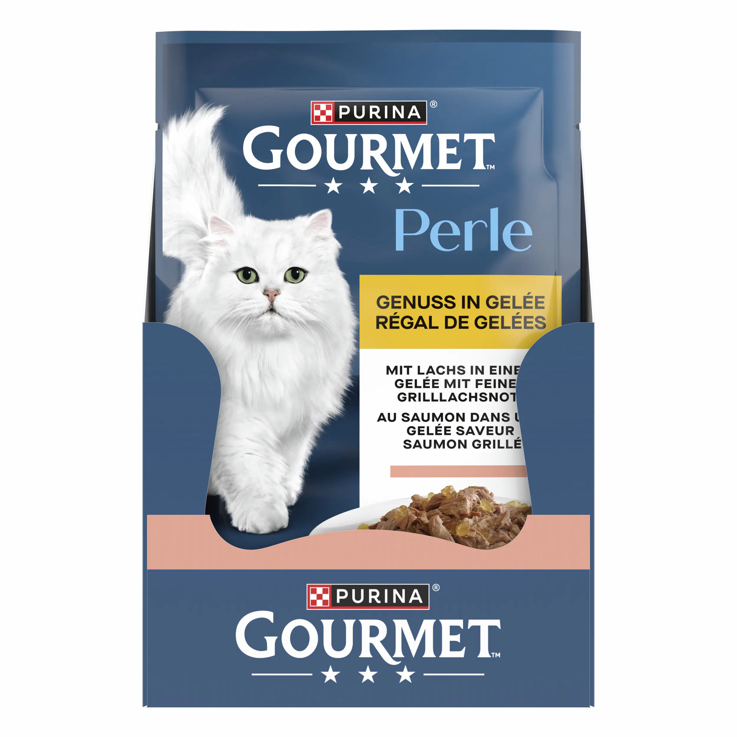 Gourmet Perle Katzenfutter Genuss in Gelee mit Lachs 26 x 85 g