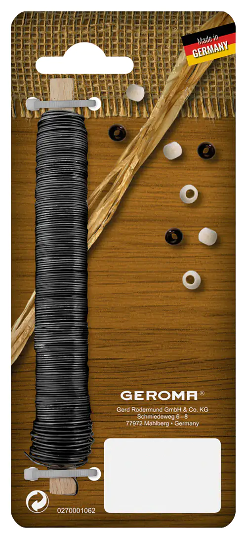 Wickeldraht blaugeglüht auf Holzspule Ø 65 mm , 100 Gramm