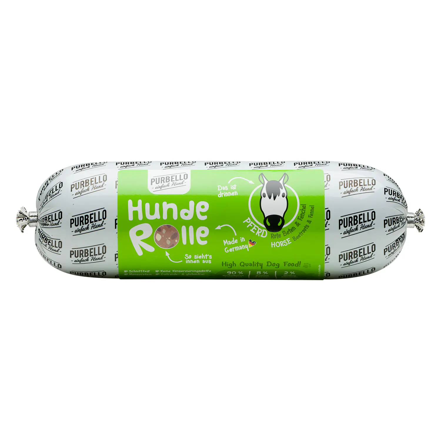 Purbello Hundefutter Rolle Adult getreidefrei 800 g Pferd