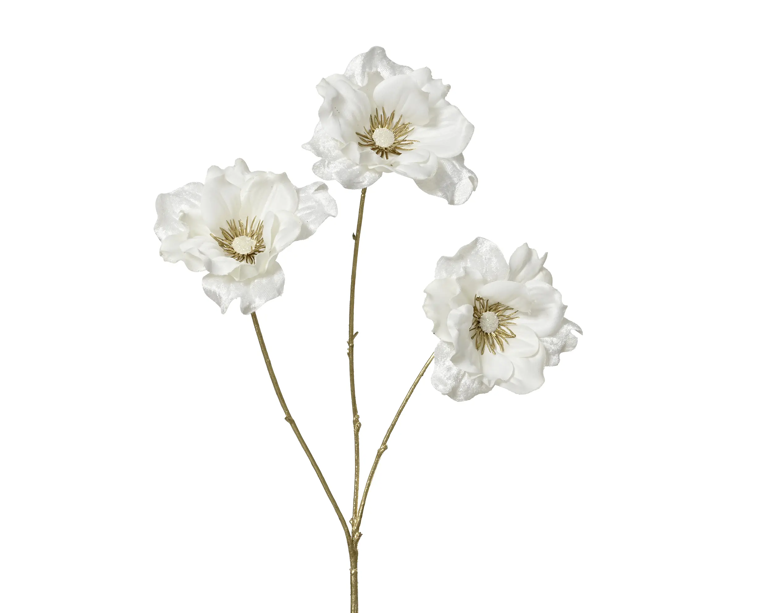 Everlands Weihnachtsdeko Anemone 20 x 19 x 60 cm creme