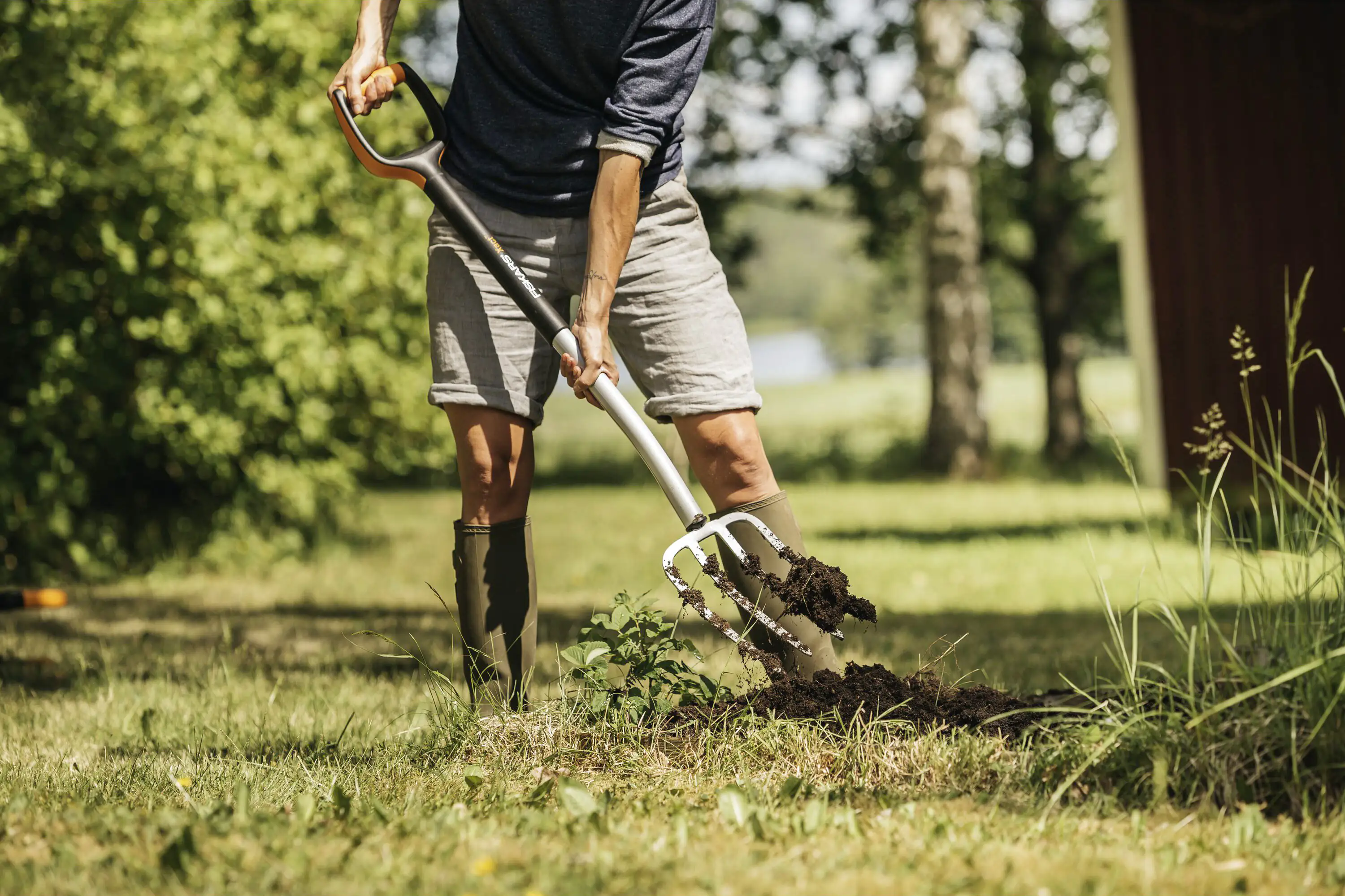 6411501334817_2328529 Fiskars Spatengabel L Xact