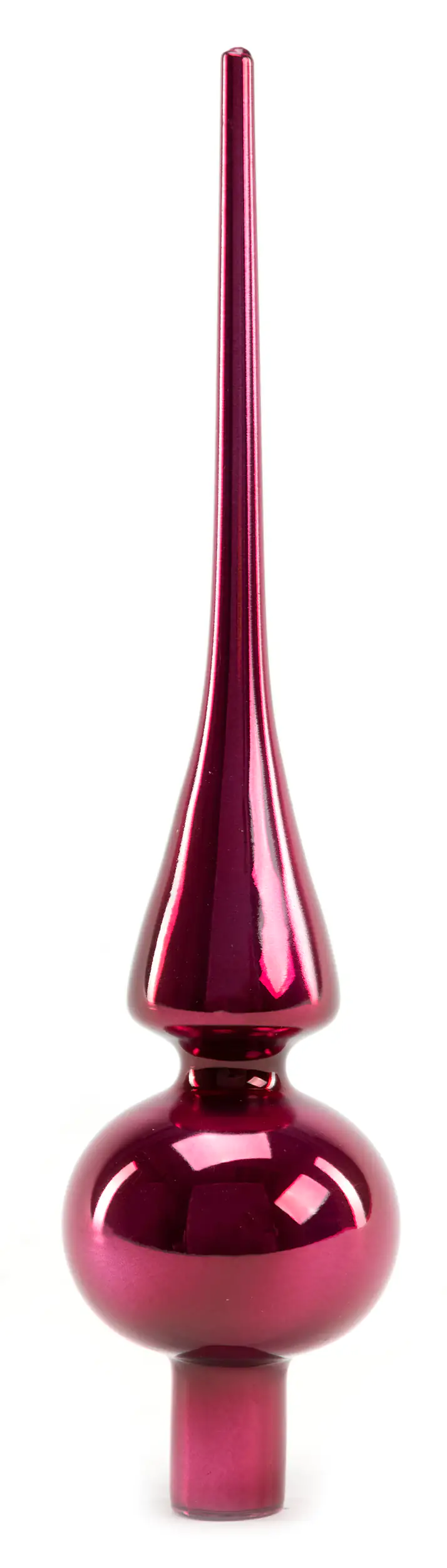 4333692537216 TrendLine Christbaumspitze aus Glas 26 cm magnolienrosa glanz