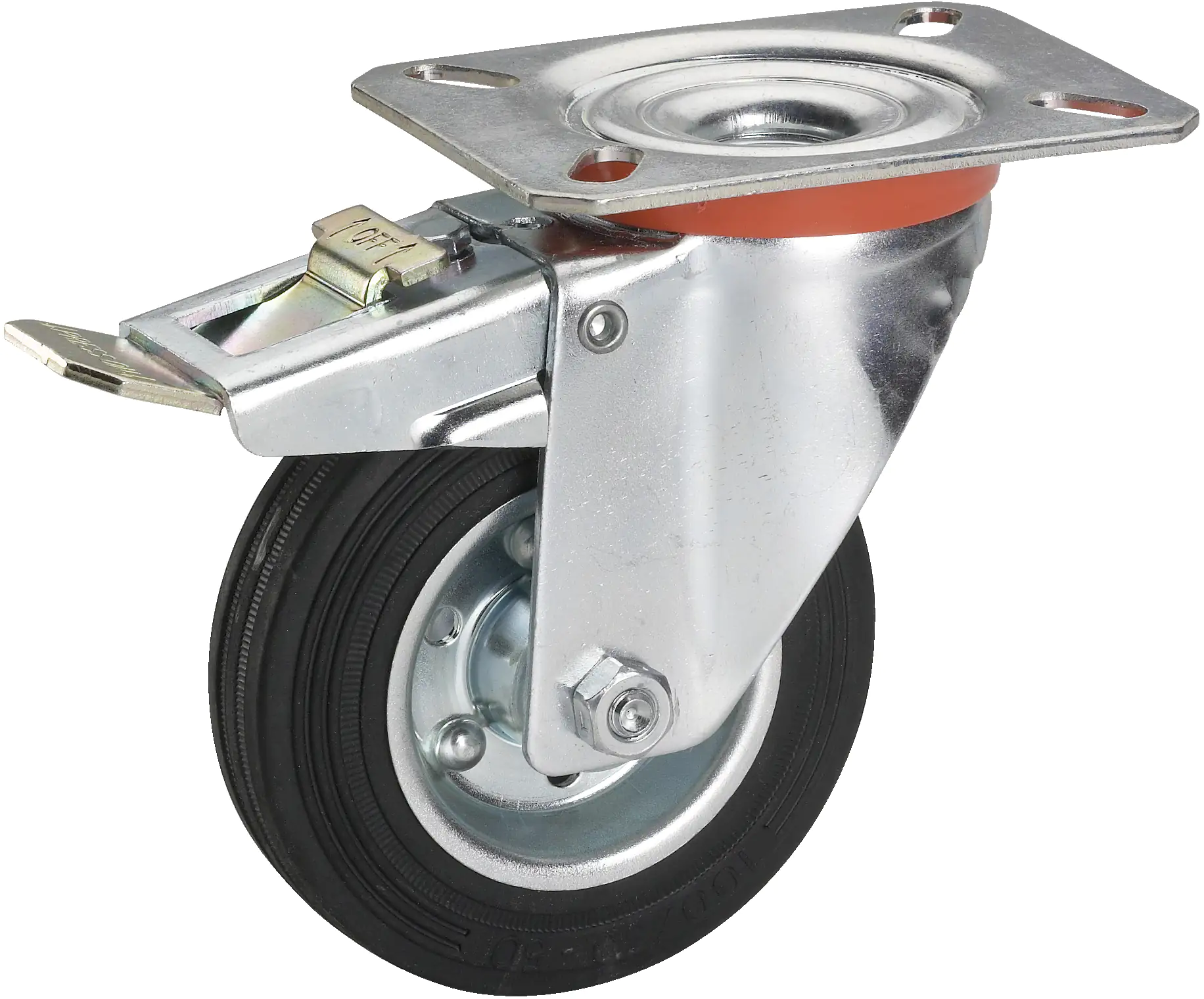 Lenkrolle inkl. Totalfeststeller 200 x 50 mm, Tragkr. 210 kg