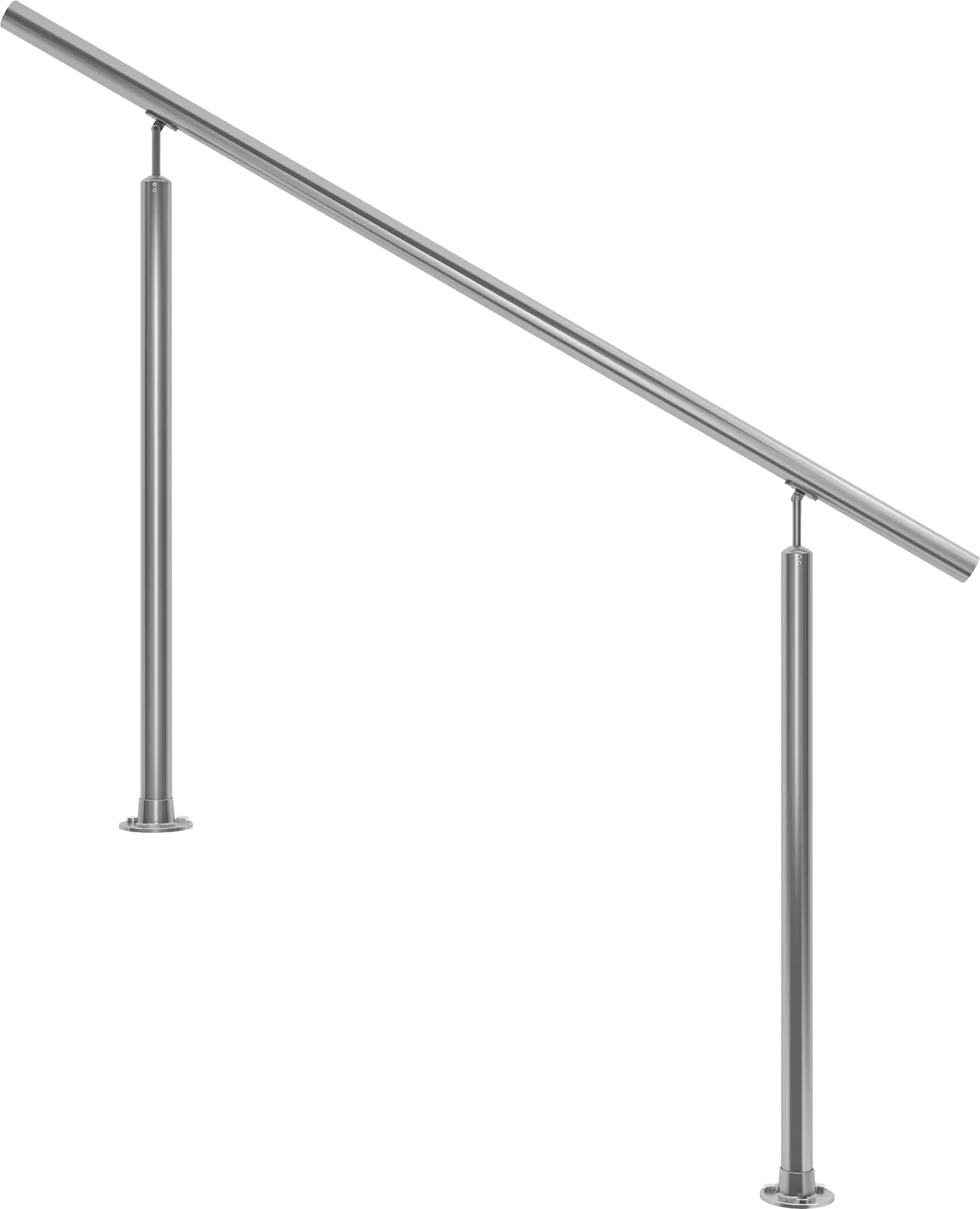 Dolle Einganggeländer Edelstahl mit zwei Pfosten für seitliche Montage