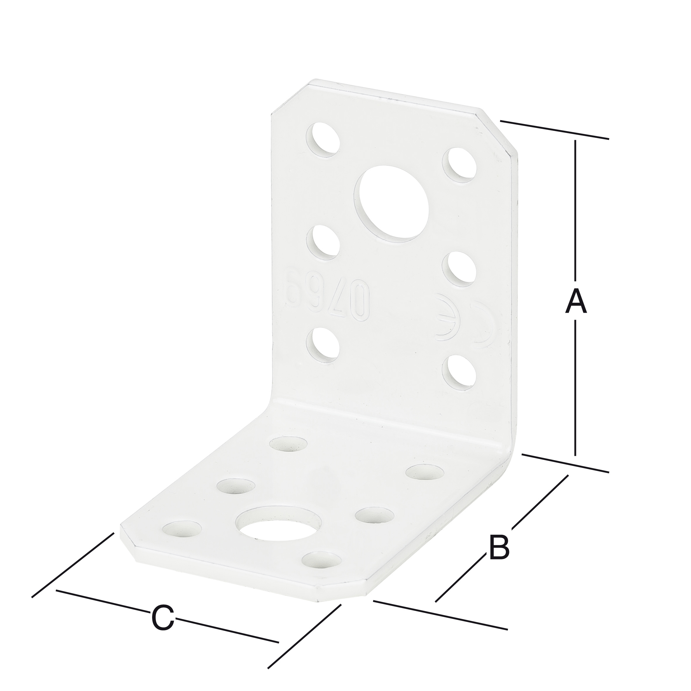 Vormann Winkelverbinder weiß 50 x 50 x 35 mm