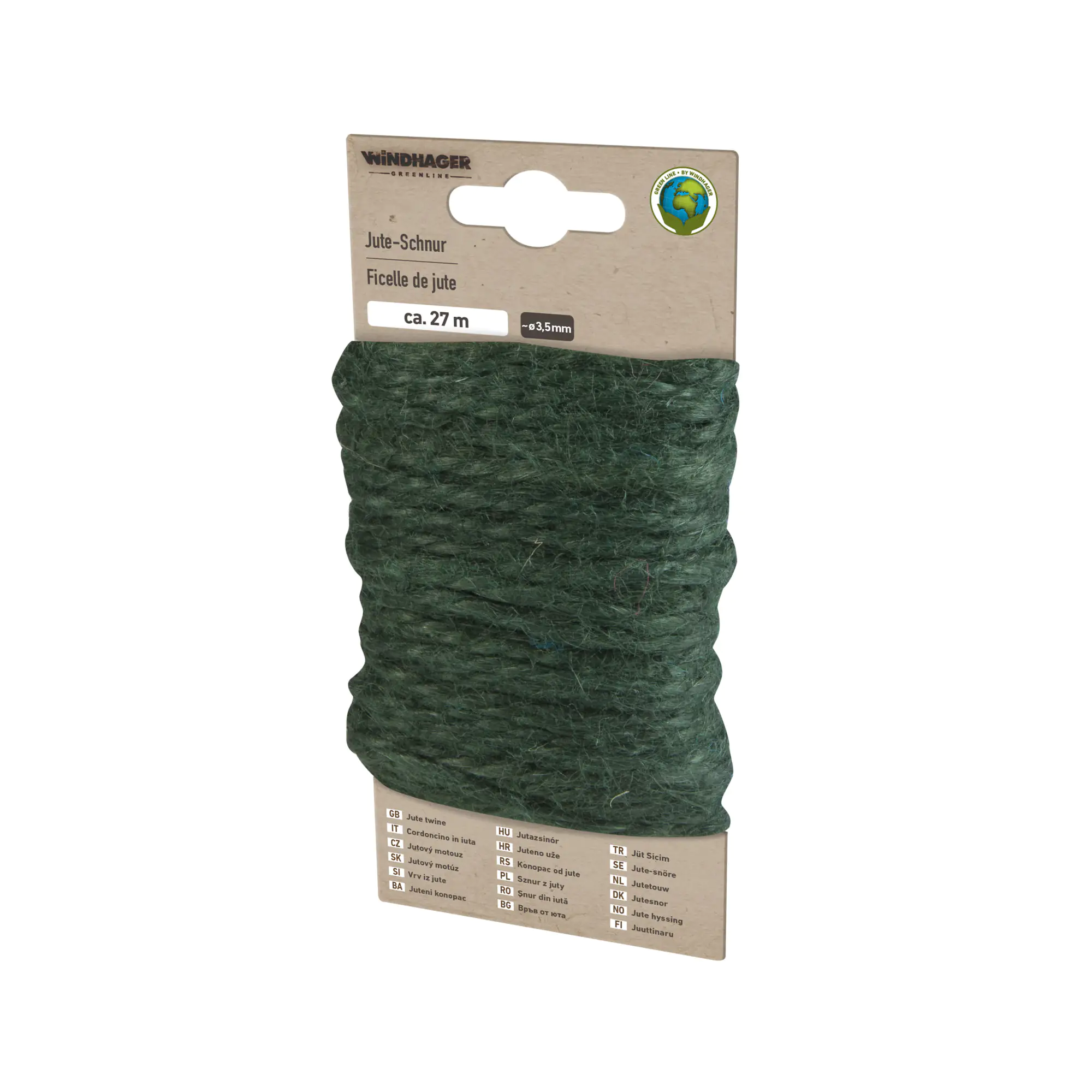 Windhager Jute-Schnur 27 m, grün