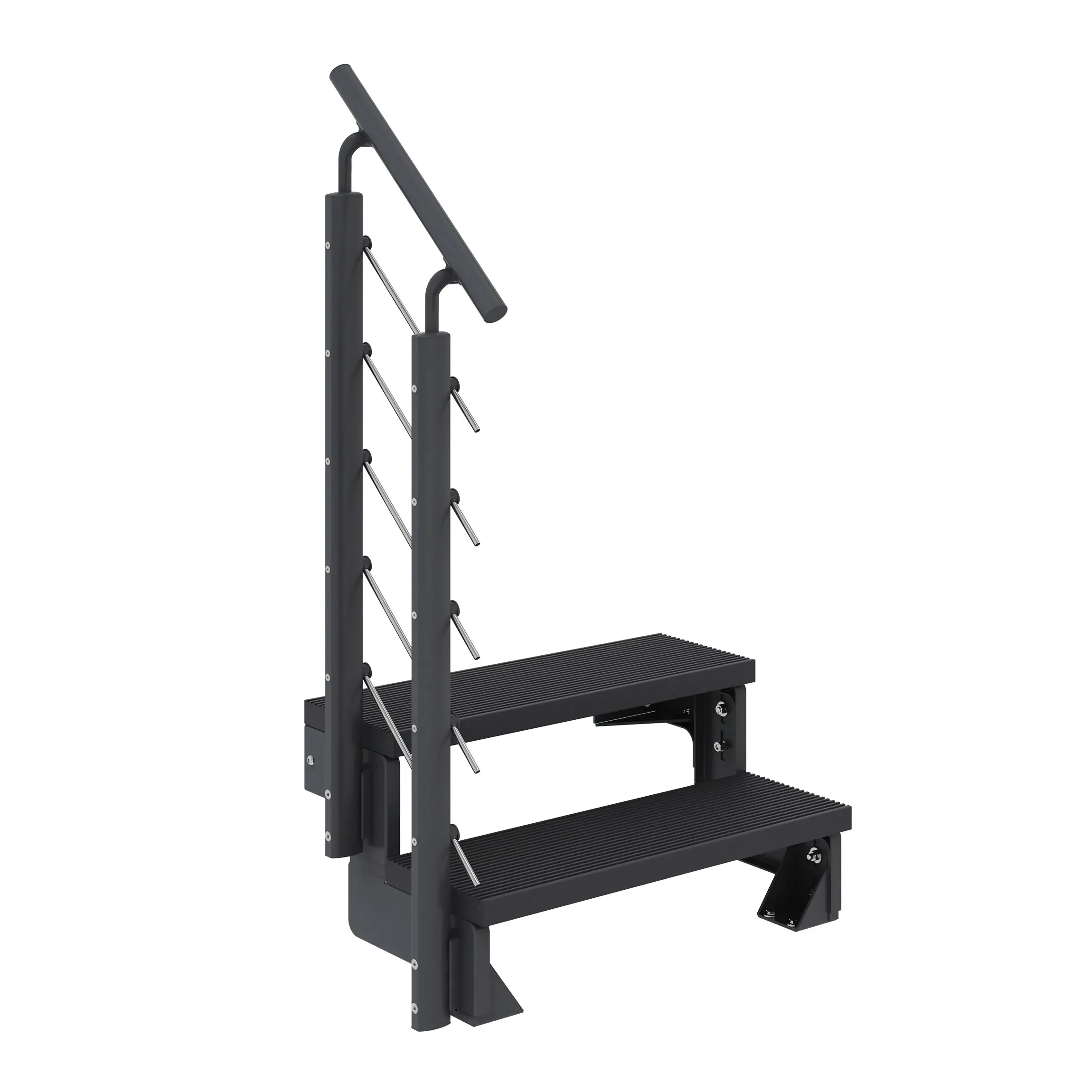 Dolle Außentreppe Trimax Gardentop 2 Stufen 100 cm inkl. einseitigem Geländer anthrazit