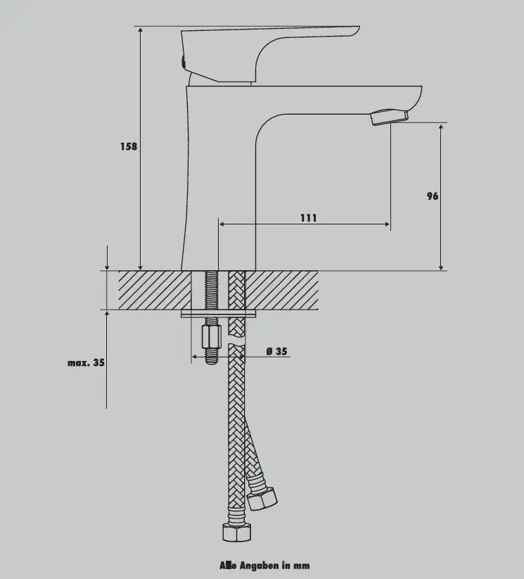 Primaster Waschtischarmatur Aachen verchromt wassersparend