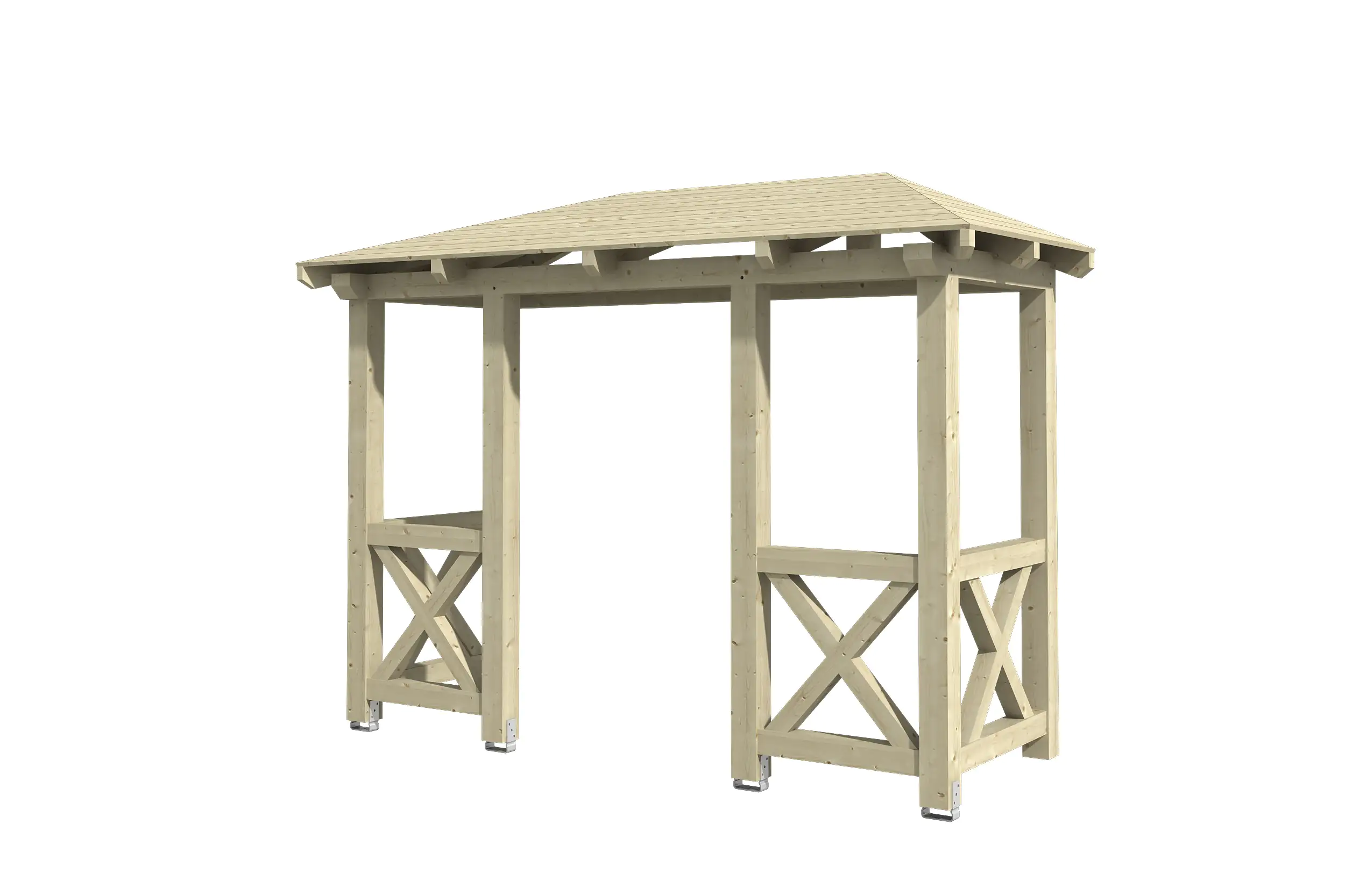 SKAN HOLZ Vordach Wismar Typ 5 351 x 134 cm, natur