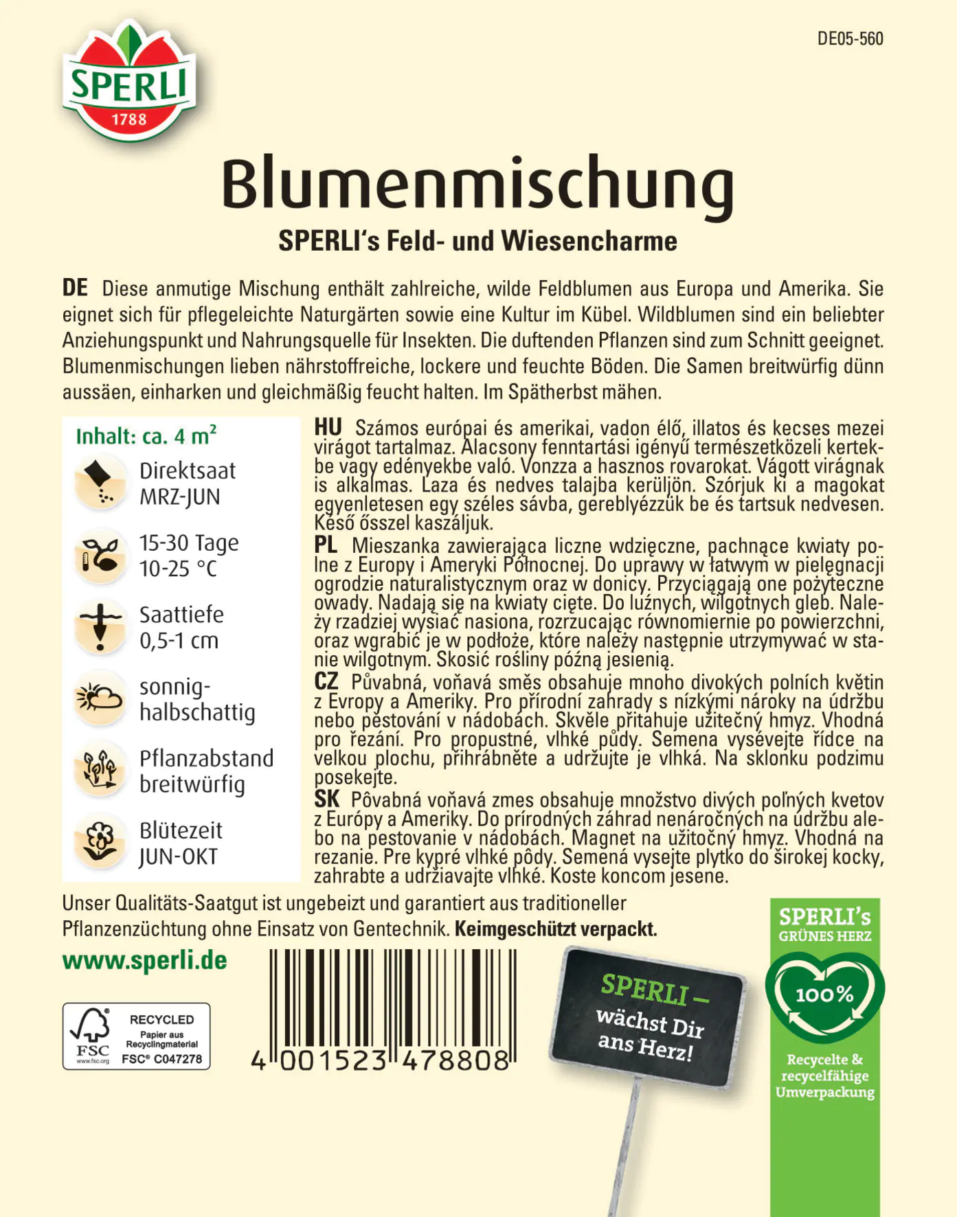 Sperli Blumenmischung Feld- und Wiesencharme