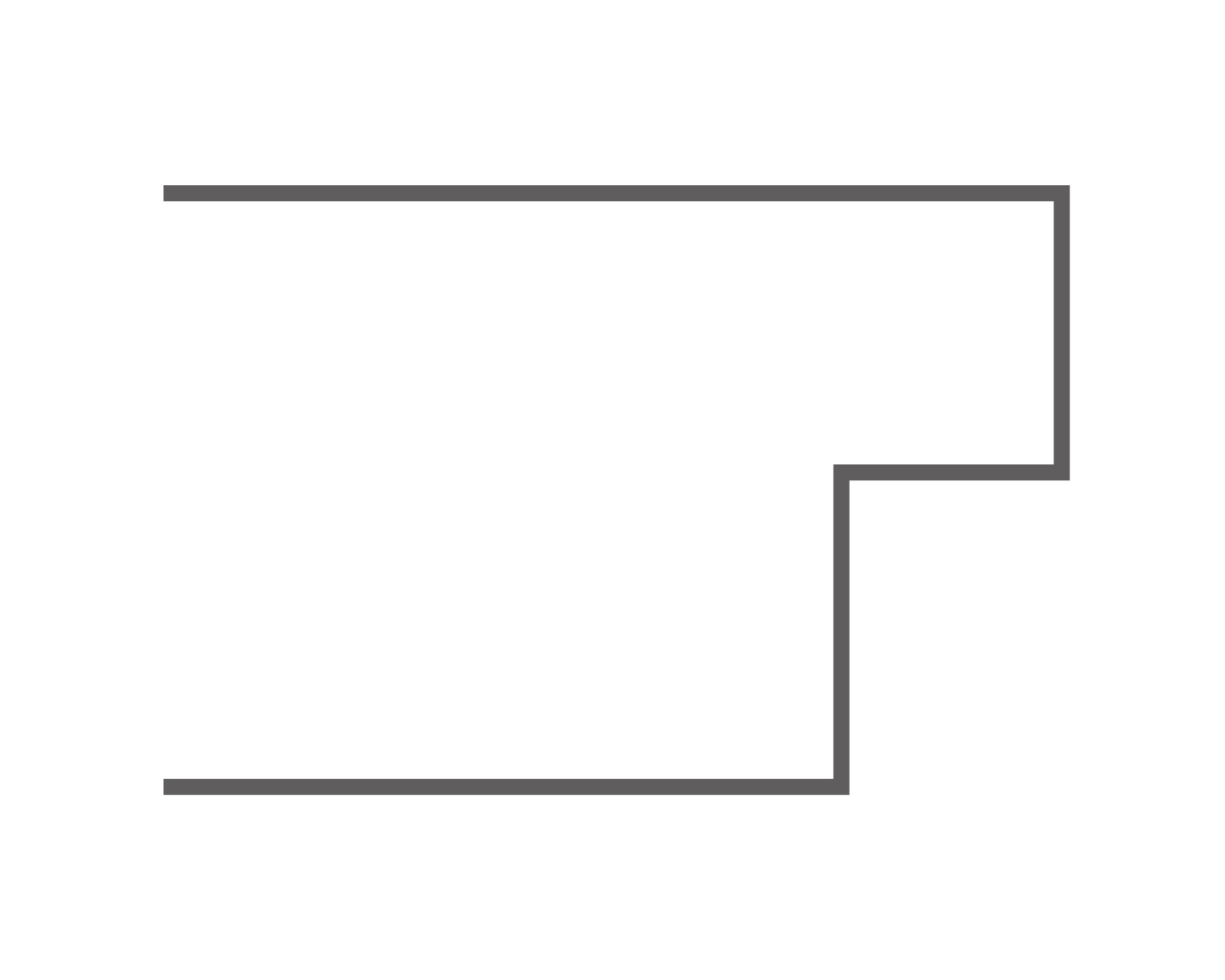 Borne Türblatt Dekor Pinie weiß DIN links 61 x 198,5 cm