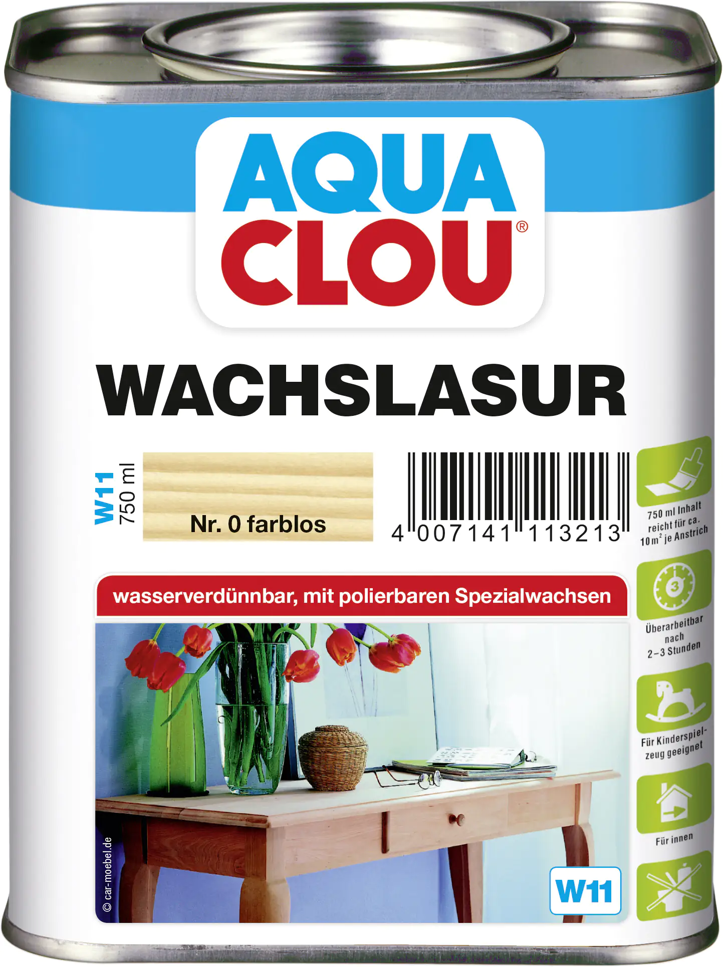 Aqua Clou Wachslasur 750 ml farblos