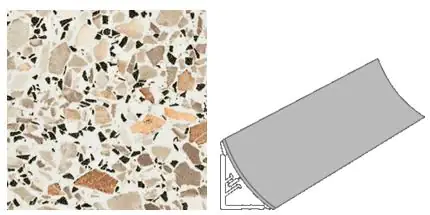 Getalit Wandanschlußsystem Plus 59 cm, 20 x 30 mm, Mosaik-Karmin