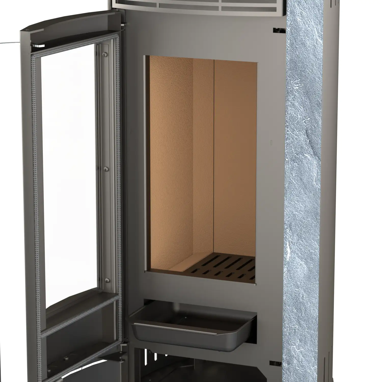Thermia Kaminofen Alpha Naturstein grau 6 kW Thermia Kaminofen Alpha Naturstein grau 6 kW