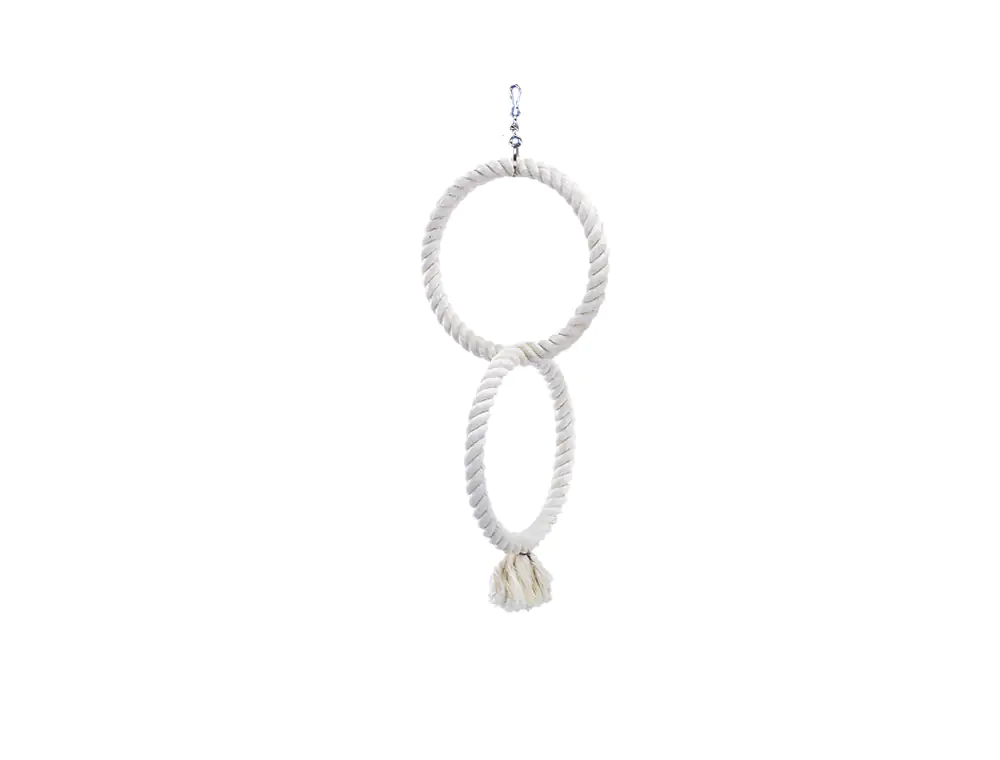 Nobby Vogelspielzeug Kletterringe aus Baumwolle 50 cm weiß