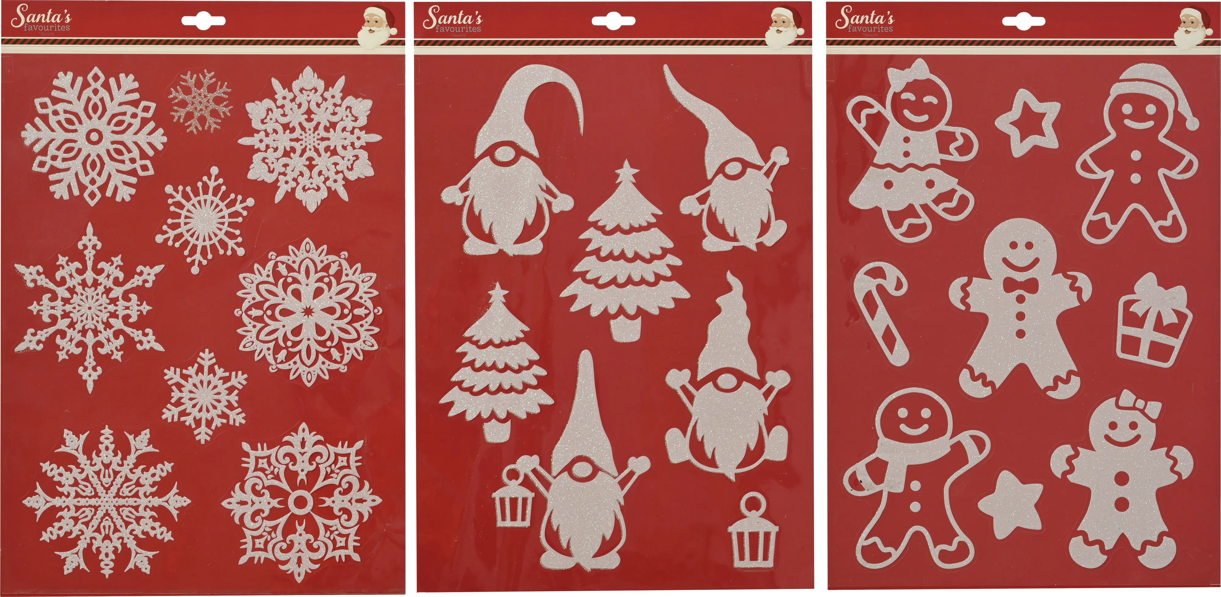 Decoris Fensterbild Weihnachtsmotiv 28,5 x 40 cm weiß  