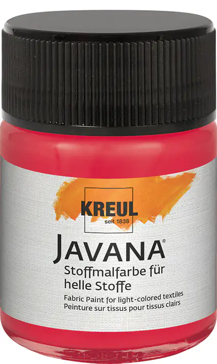 Kreul Javana Stoffmalfarbe für helle Stoffe karminrot 50 ml Kreul Javana Stoffmalfarbe für helle Stoffe karminrot 50 ml