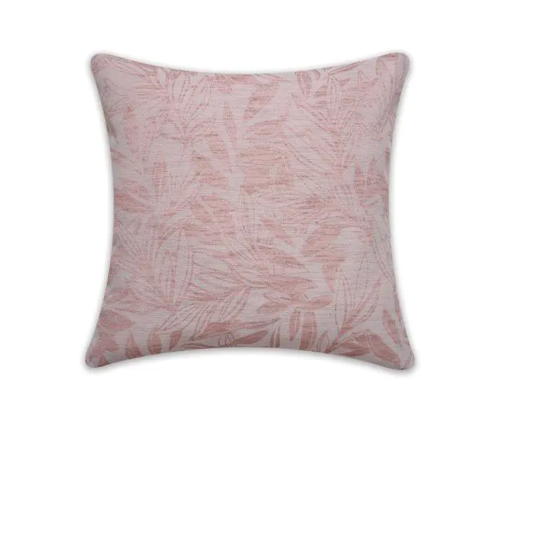 Sehlbach Kissen Jacquard Blätter rosa 45 x 45 cm