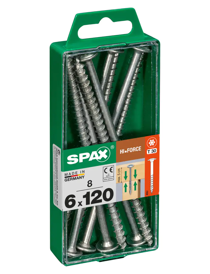 Spax Holzbauschrauben 6.0 x 120 mm TX 30 - 8 Stk.