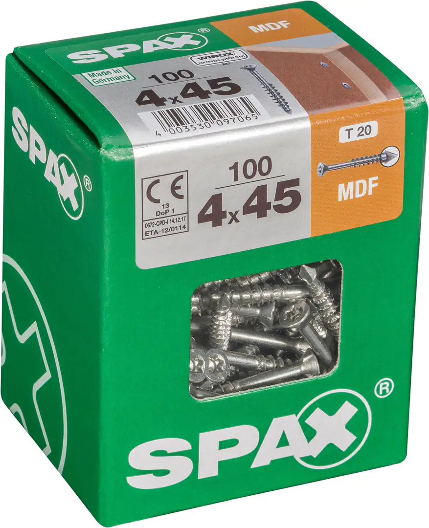 Spax Faserplattenschrauben 4.0 x 45 mm TX 15 - 100 Stk.