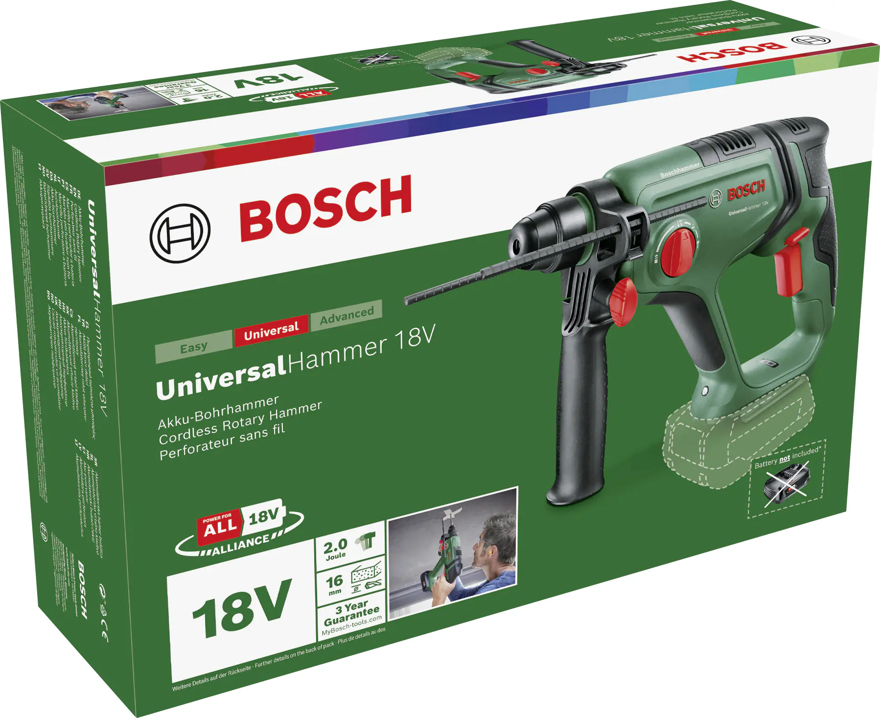 Bosch Akku-Bohrhammer UniversalHammer 18V Solo Bosch Akku-Bohrhammer UniversalHammer 18V Solo