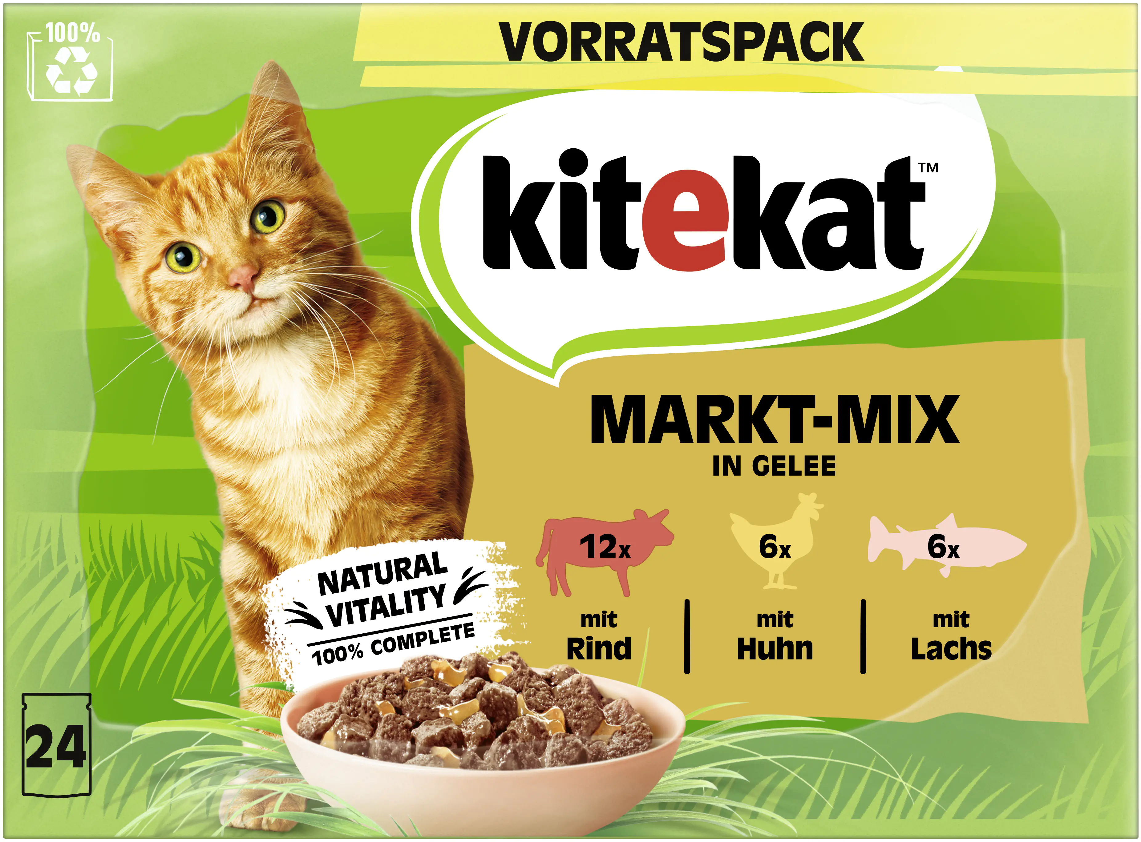 Kitekat Markt-Mix in Gelee Multipack Vorratspack 24x85 g Kitekat Markt-Mix in Gelee Multipack Vorratspack 24x85 g