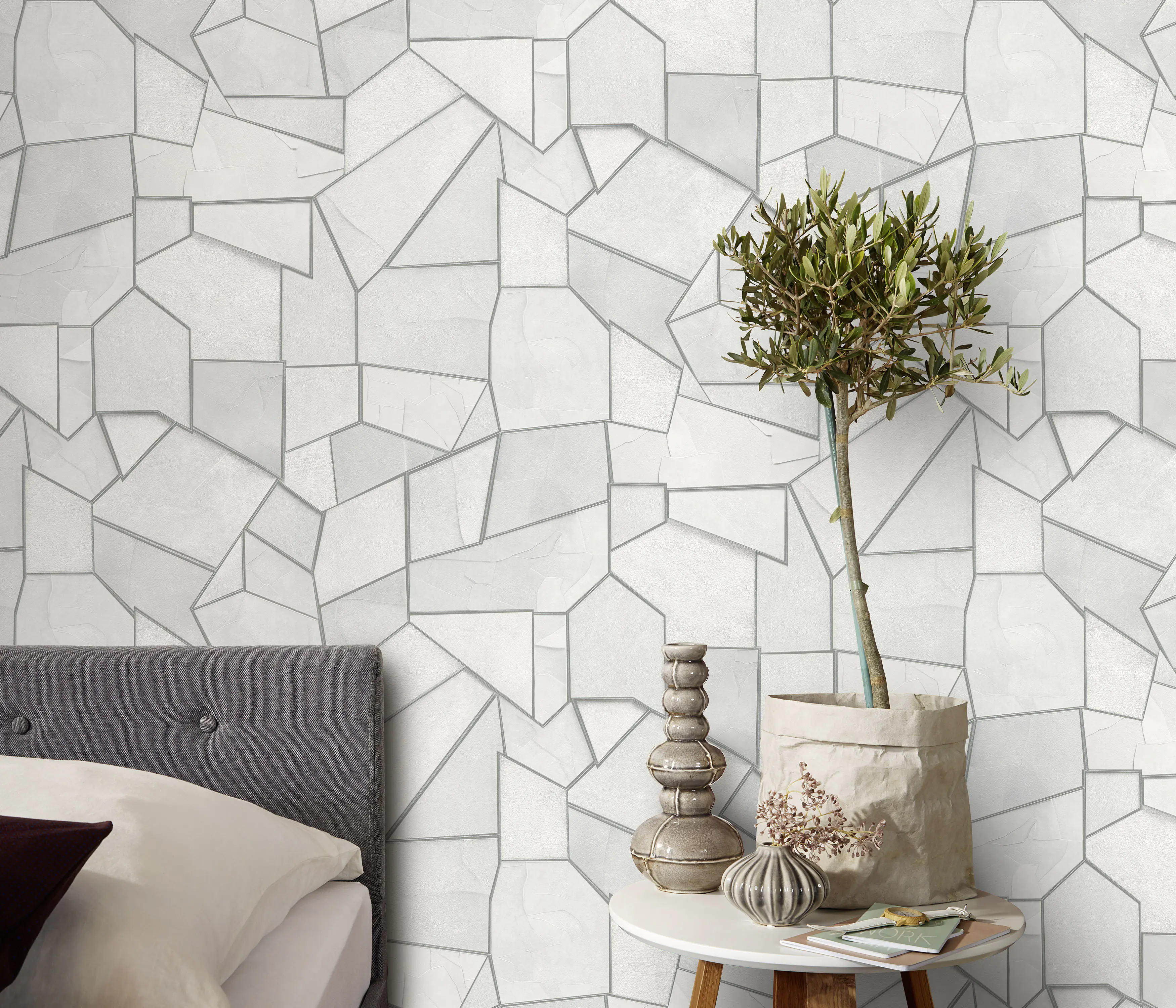 Erismann Vliestapete Grafisch grau 10,05 x 0,53 m