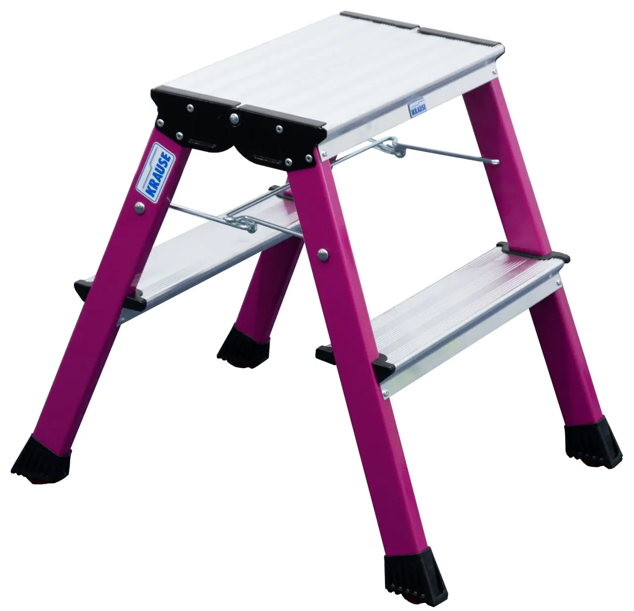 4009199130136 Krause Aluminium-Klapptritt MONTO Rolly pink 2,45 m