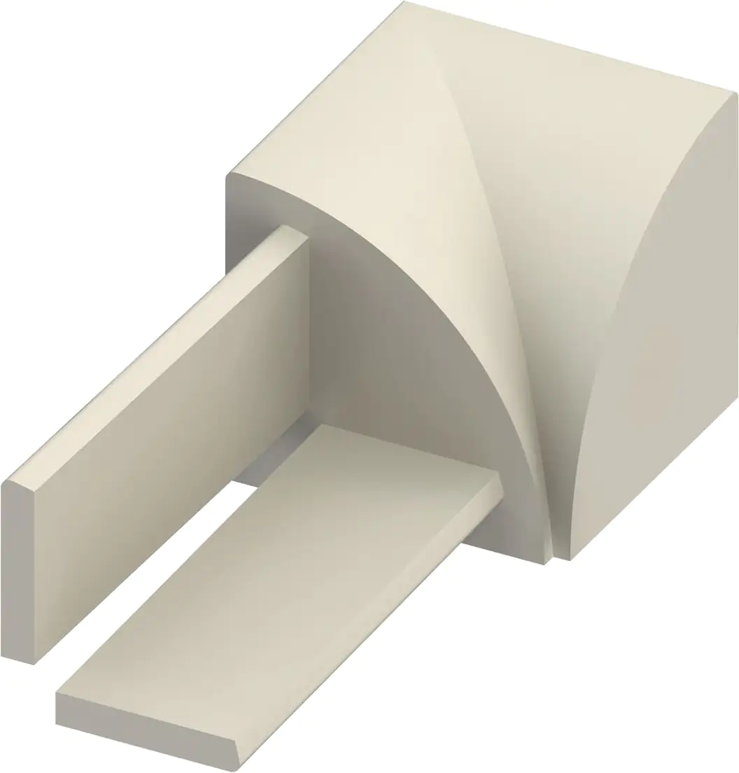 alfer Innenecken 9.5 mm bahamabeige