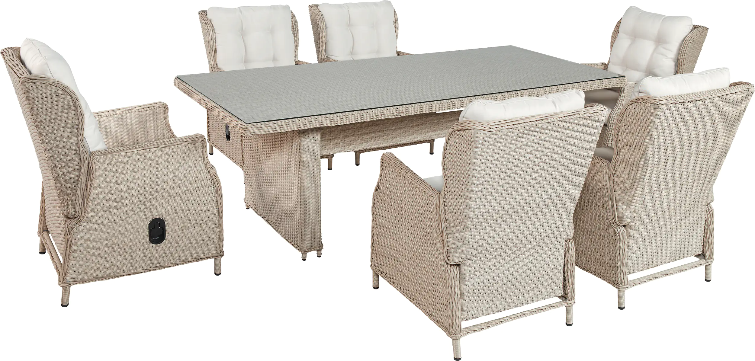 TrendLine Dining Set Bali 7-teilig inkl. Auflagen TrendLine Dining Set Bali 7-teilig inkl. Auflagen