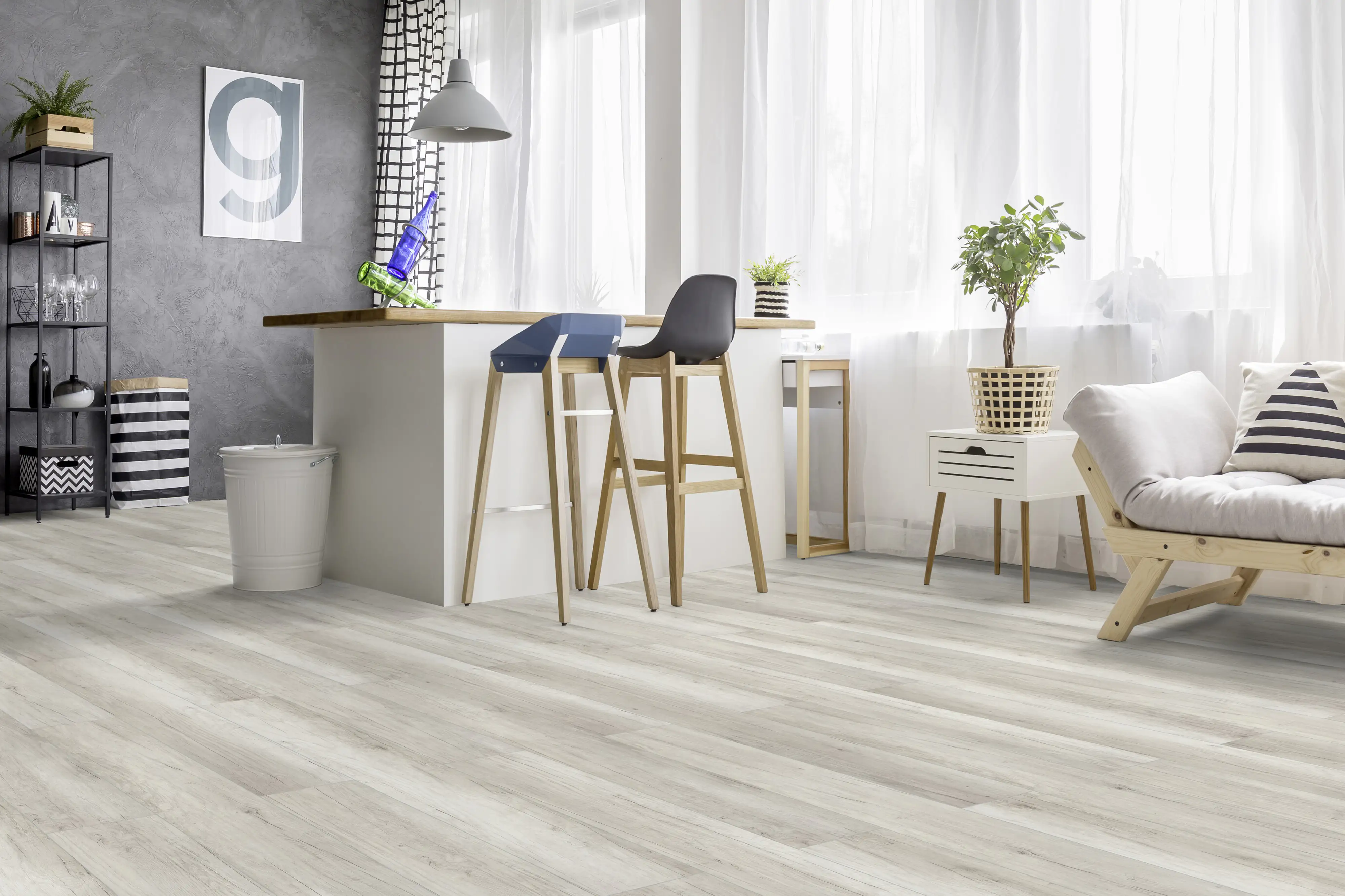 4003992549409_2071362 Classen Laminat Megaloc Aquaprotect 128,5 x 19,2 cm 8 mm Oak light grey