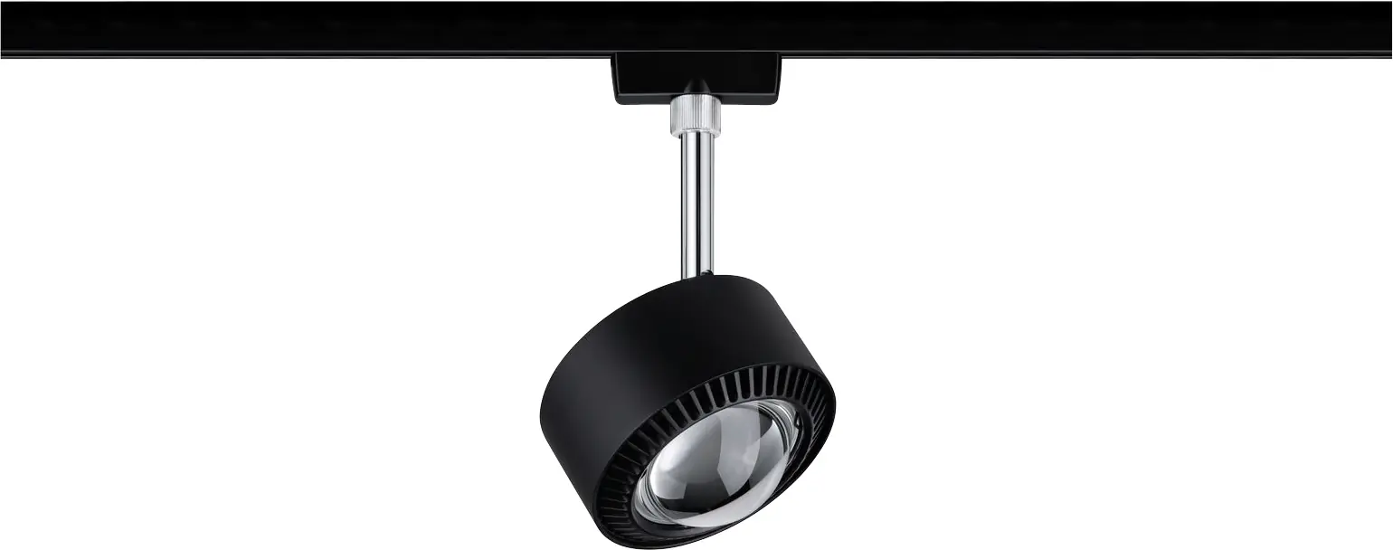 Paulmann URail LED Schienenspot Aldan schwarz-matt Ø 9,8 cm dimmbar