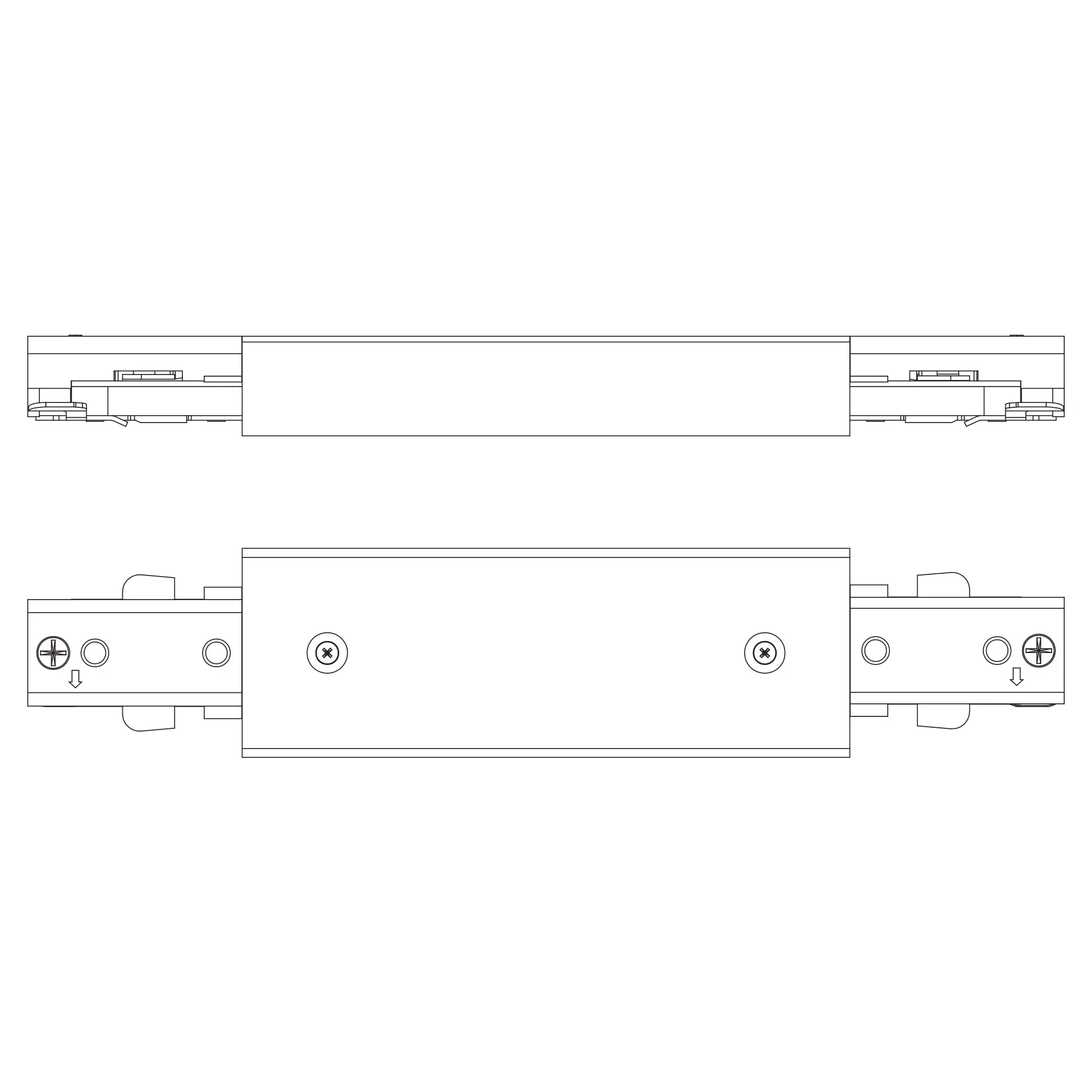 Philips EasyLink Stromverbinder für Schienenleuchte doppelseitig schwarz