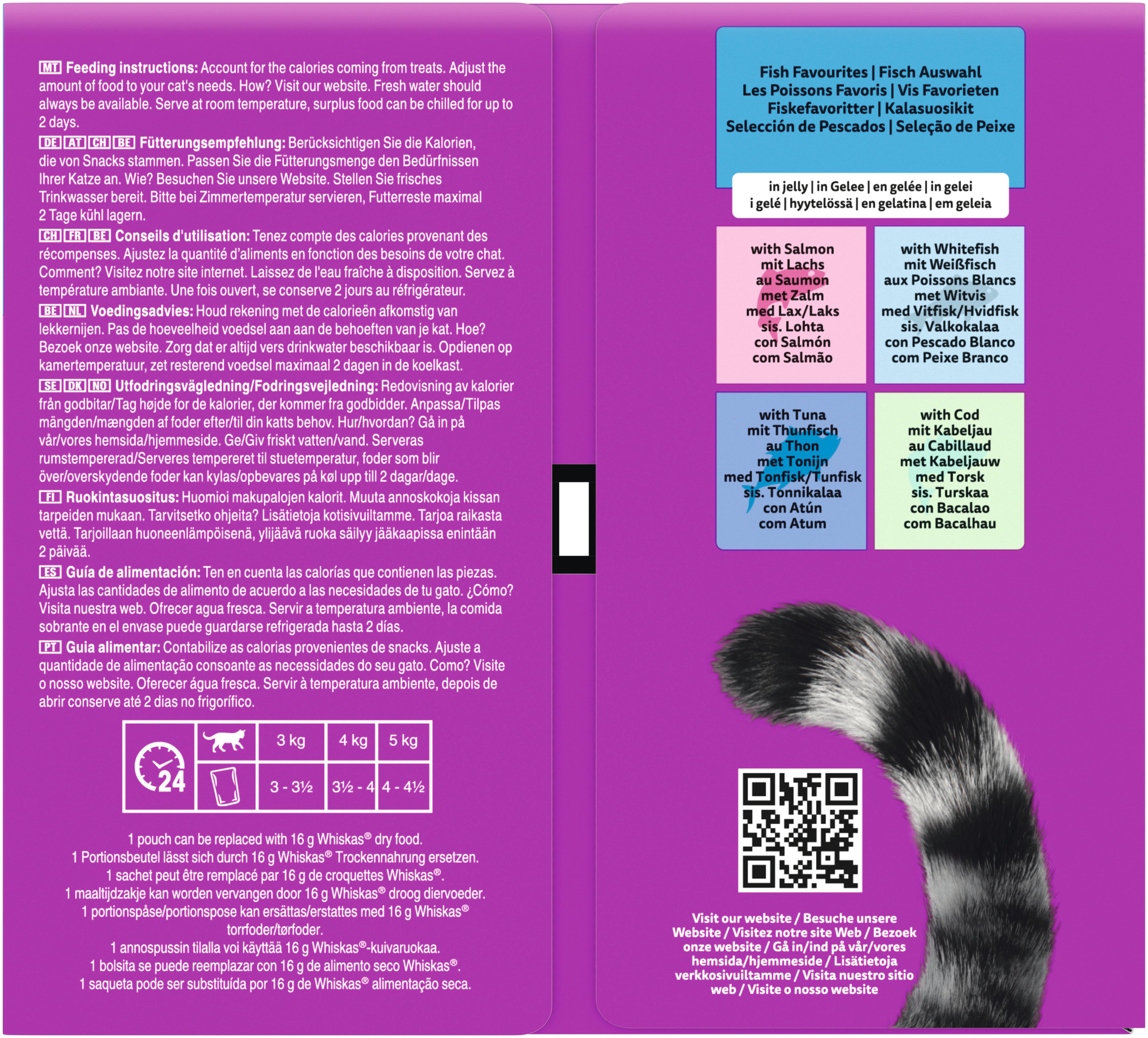 Whiskas Katzennassfutter Adult 40 x 85 g Fisch in Gelee 