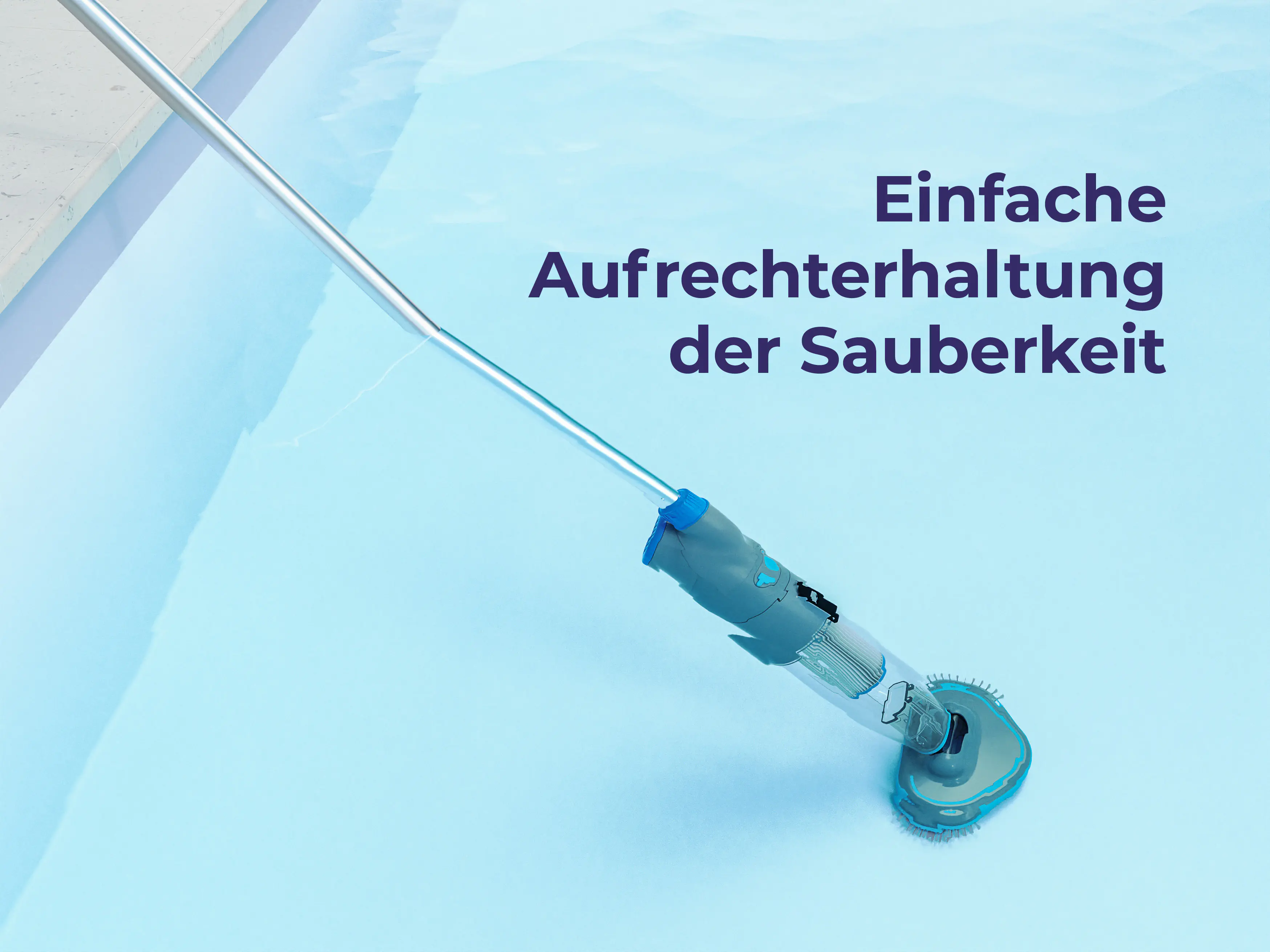 Gre Elektrischer Reiniger für Einbau und Aufstellbecken 84,5 x 30 x 21 cm