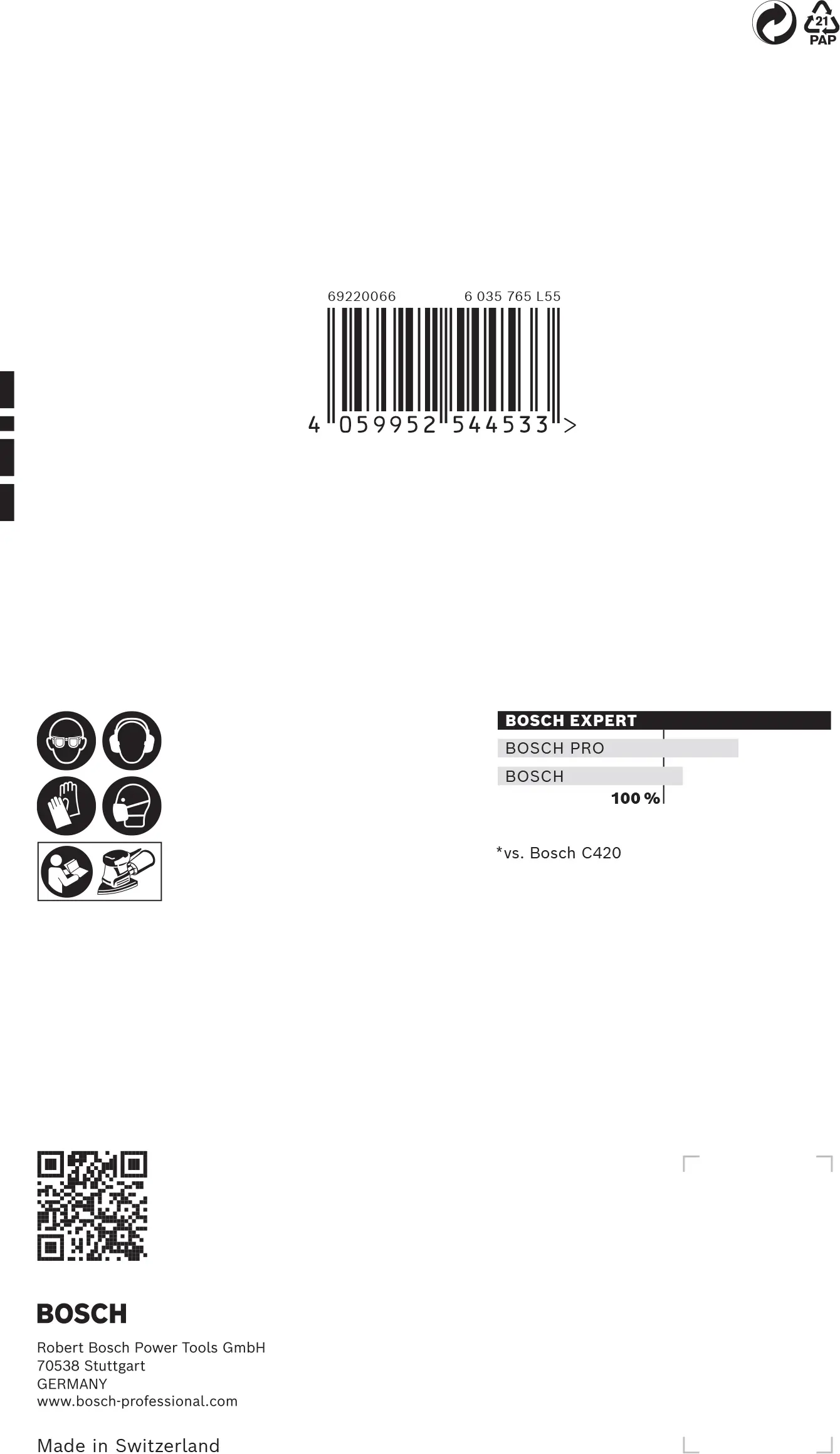 Bosch Expert C470 Schleifpapier für Multischleifer 100 x 150 mm G 60 10-teilig