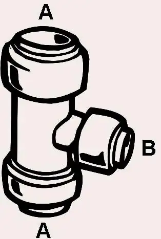 Cornat T-Stück Ø 22 / Ø 15