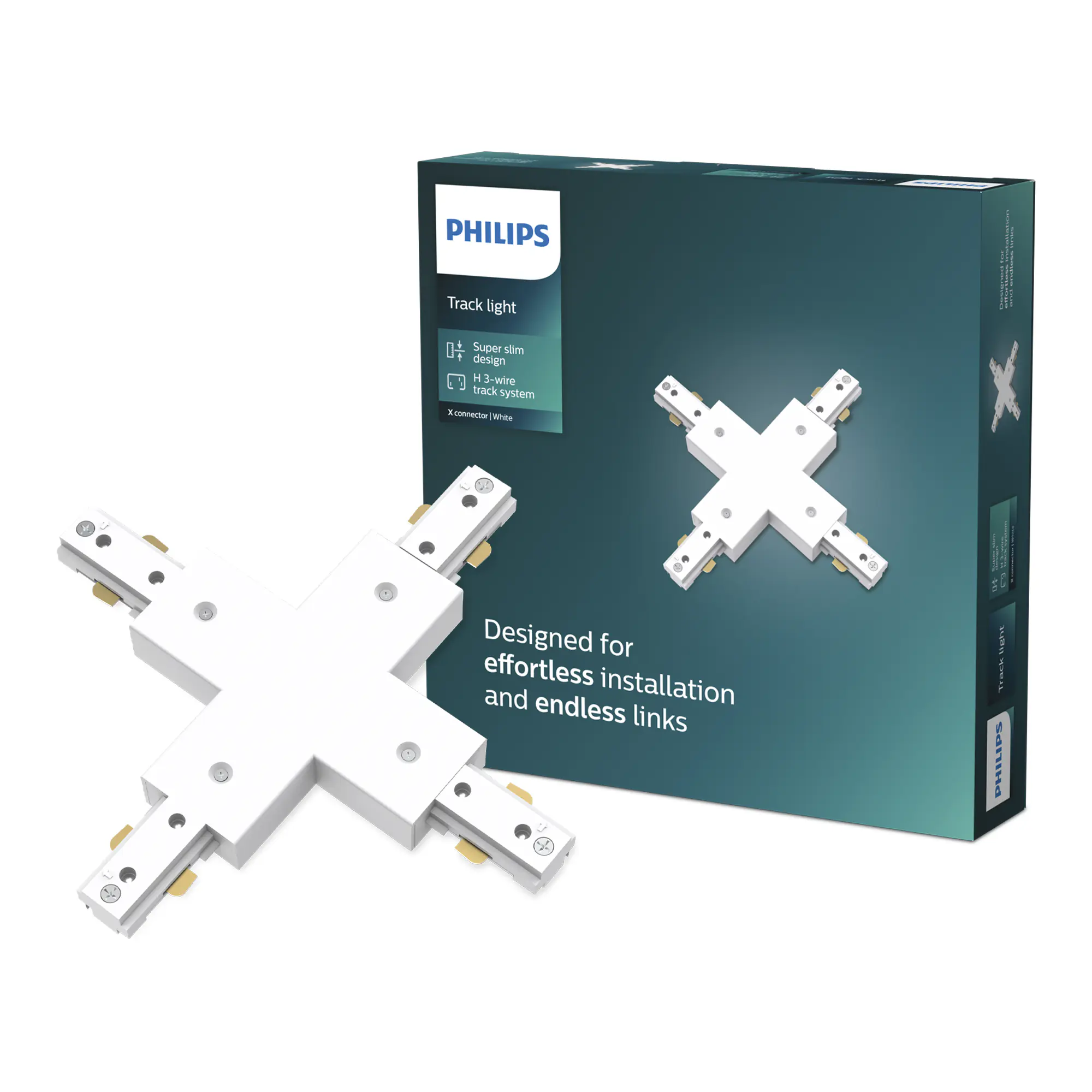 Philips EasyLink Stromverbinder für Schienenleuchte 4-Fach weiß Philips EasyLink Stromverbinder für Schienenleuchte 4-Fach weiß