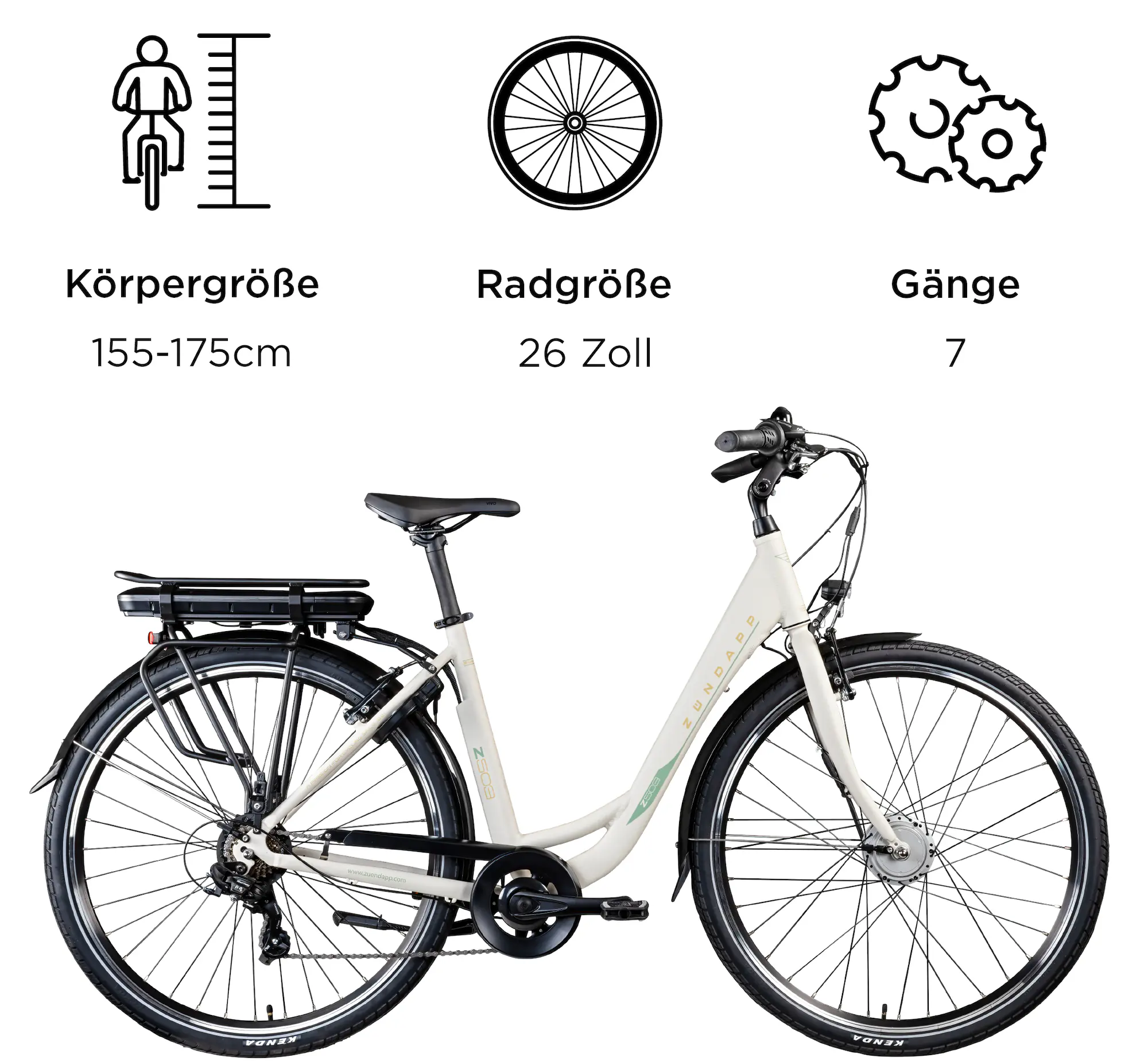 Zündapp E-Bike Z503 City 26 Zoll 7-Gang 522 Wh antique white Zündapp E-Bike Z503 City 26 Zoll 7-Gang 522 Wh antique white