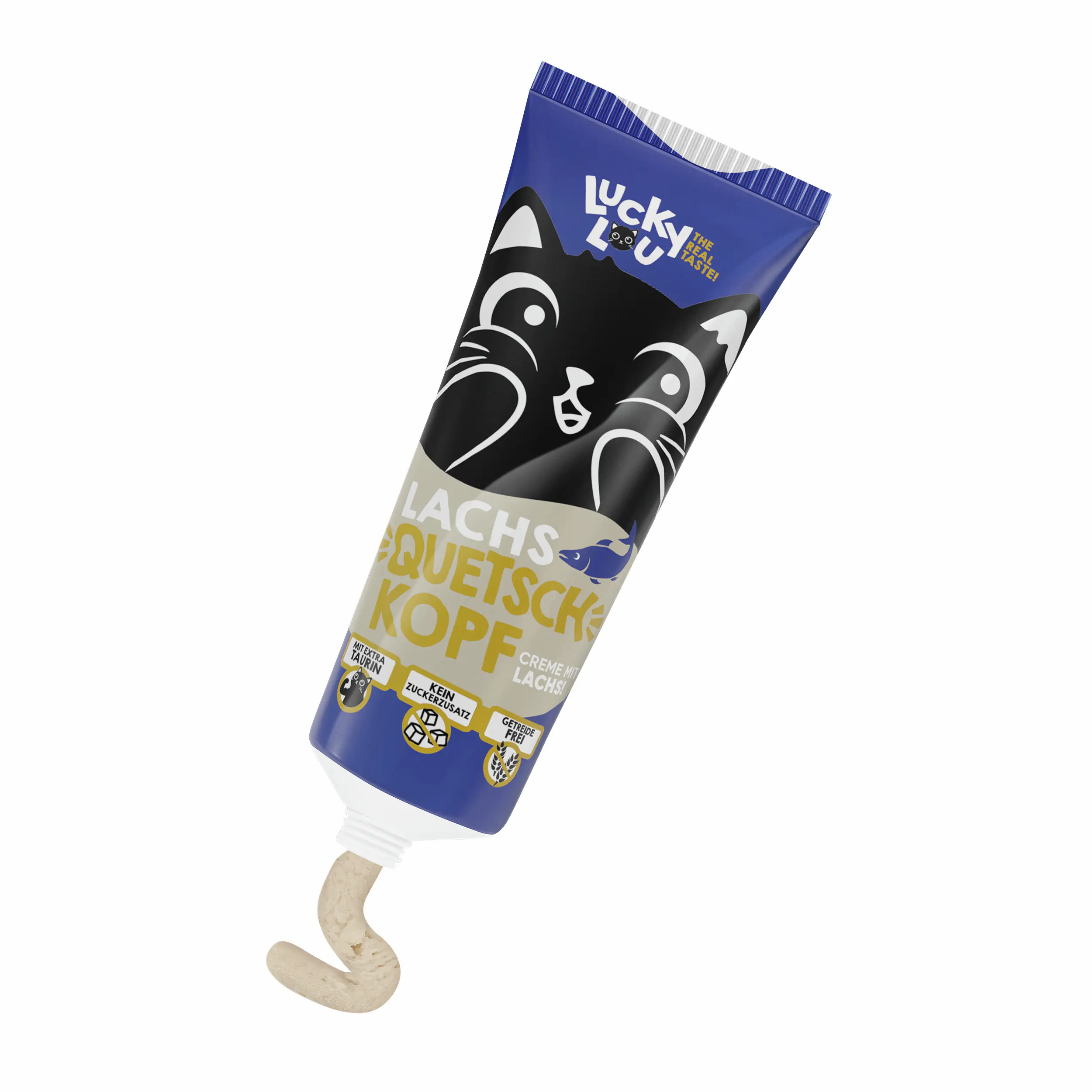 Lucky Lou Quetschkopf Katzensnack getreidefrei 75 g Lachs