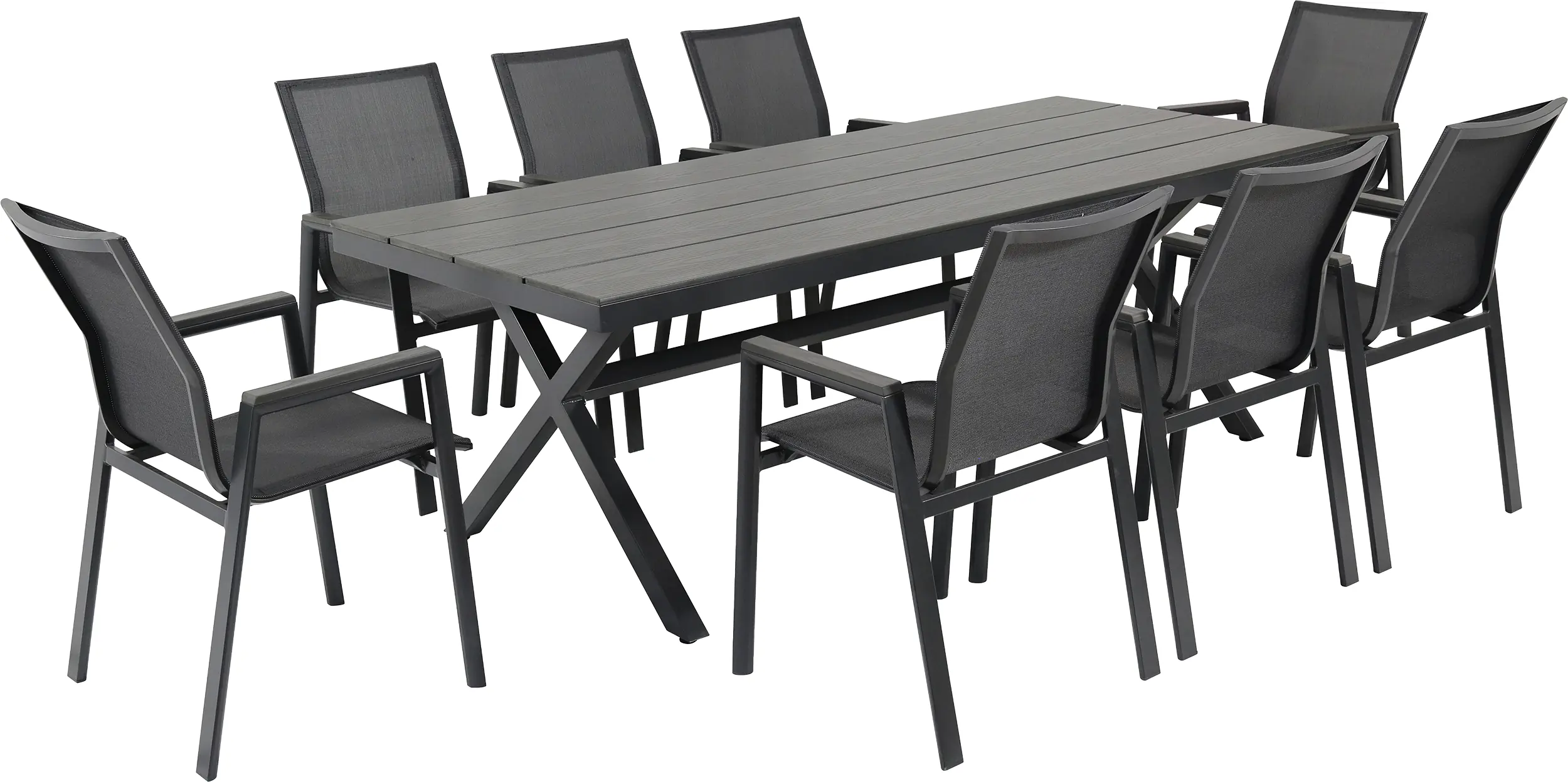 Primaster Gartentisch Turin 220 x 90 cm anthrazit