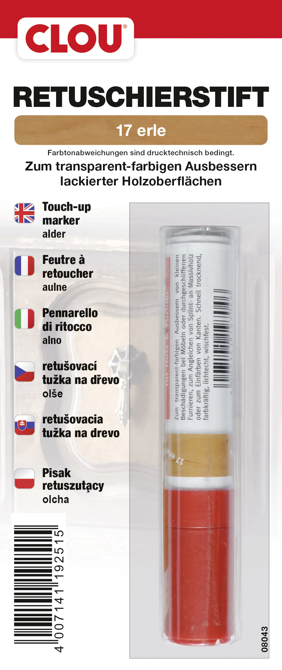 Clou Retuschierstift erle