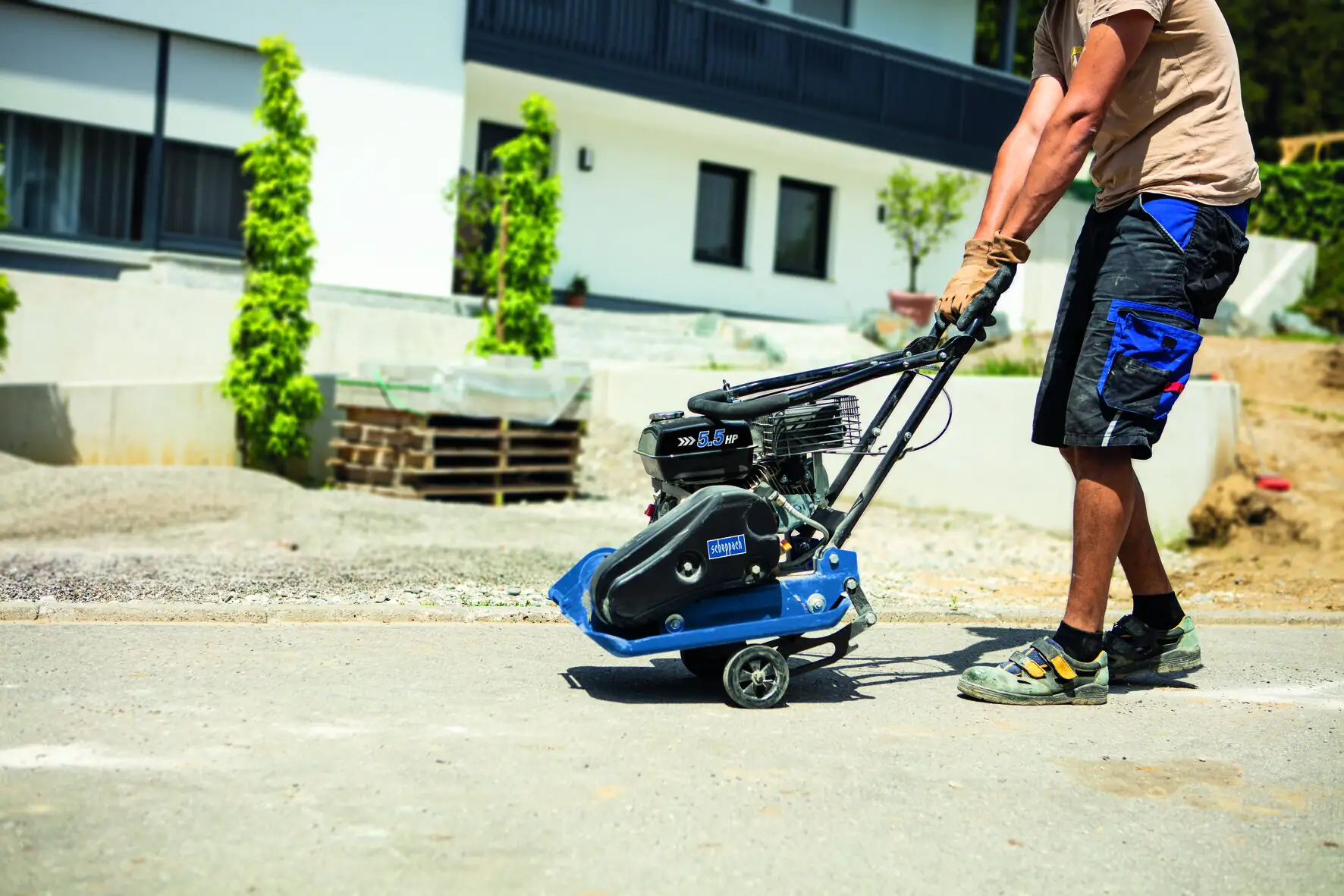 Scheppach Rüttelplatte HP 1100 S 4-Takt 4,1 kW 5,5 PS Benzin Scheppach Rüttelplatte HP 1100 S 4-Takt 4,1 kW 5,5 PS Benzin