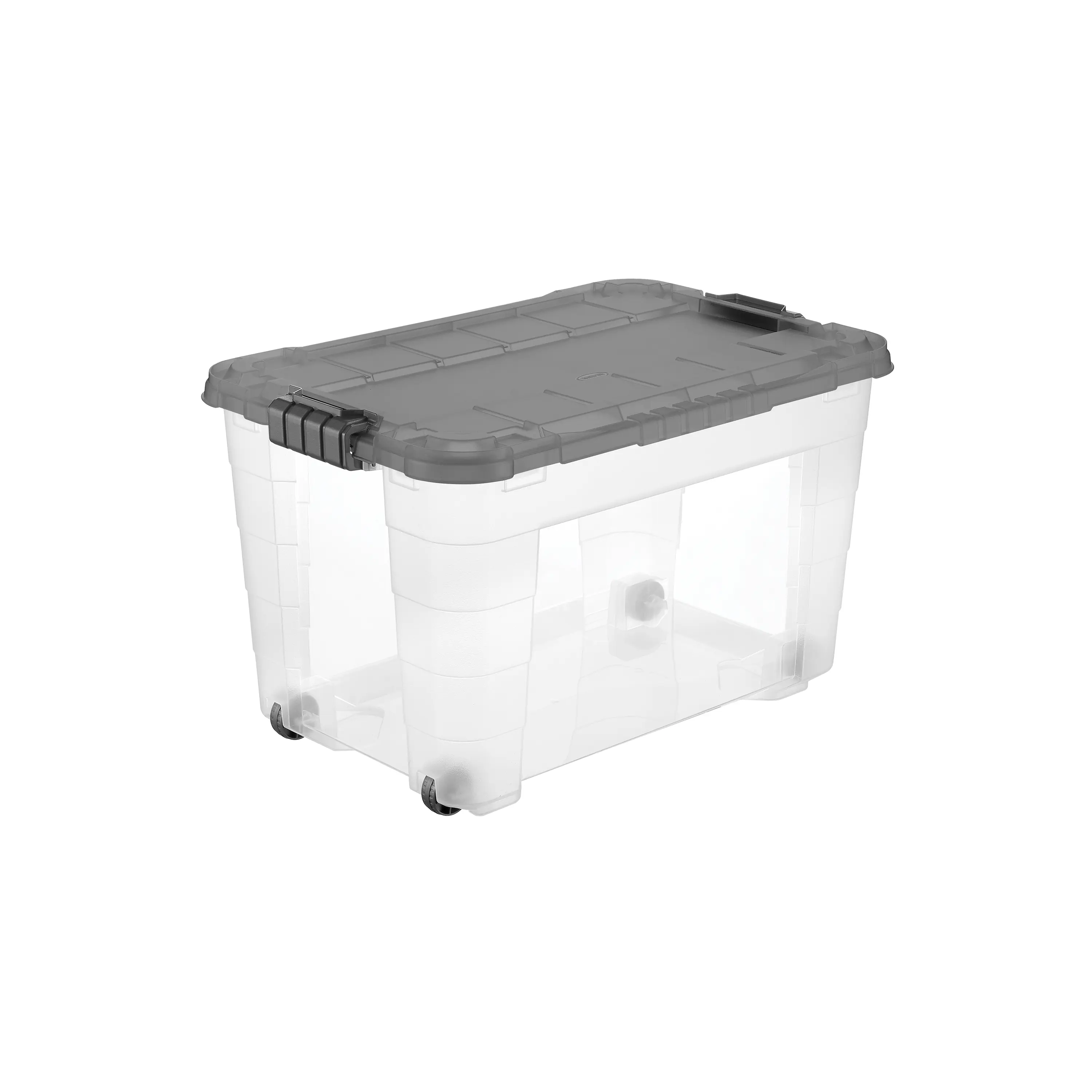 Tontarelli Aufbewahrungsbox mit Rollen inkl. Deckel 60 L transparent