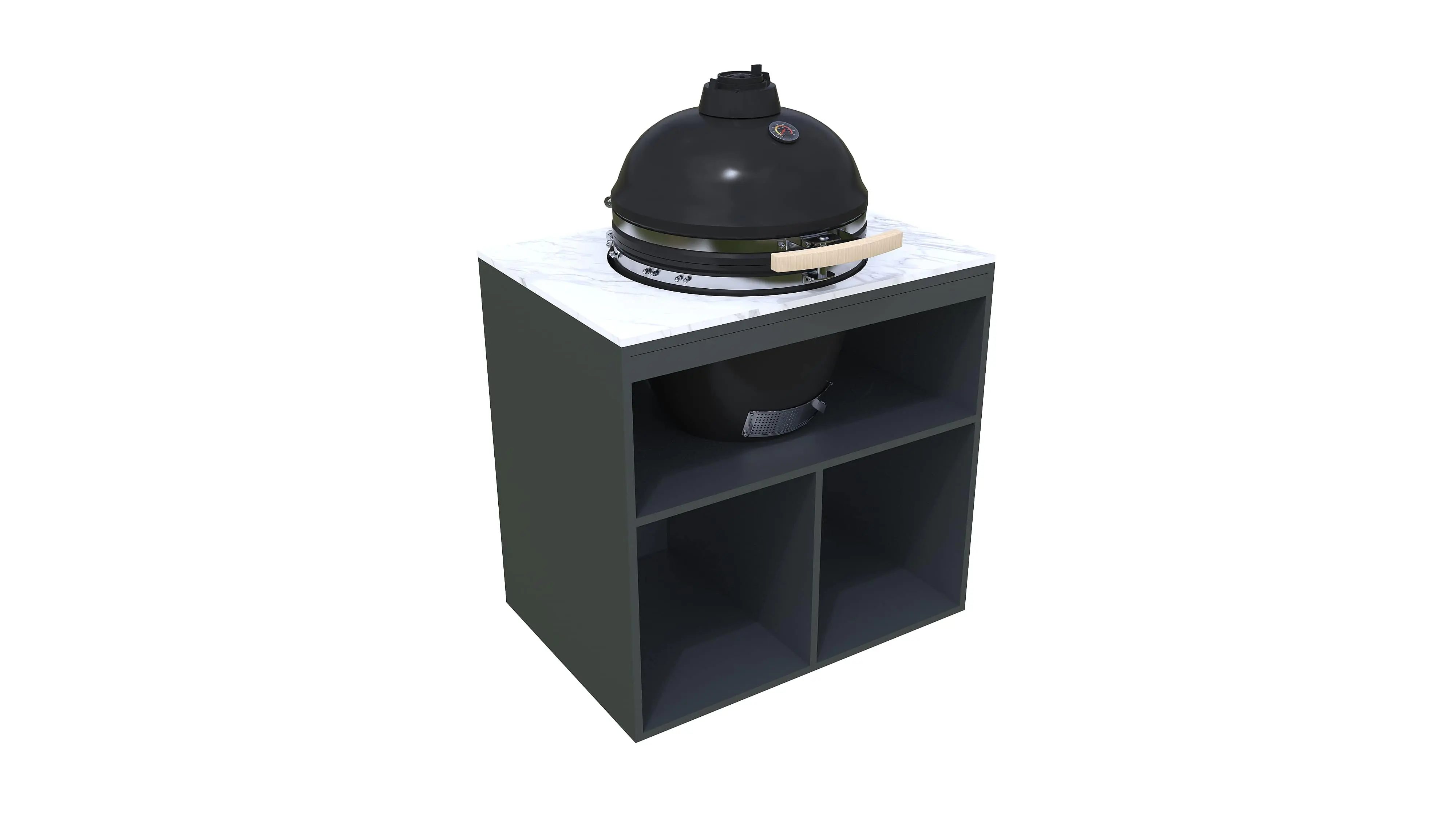 Bellano Living Element für Outdoorküchen inkl. Kamado Grill anthrazit