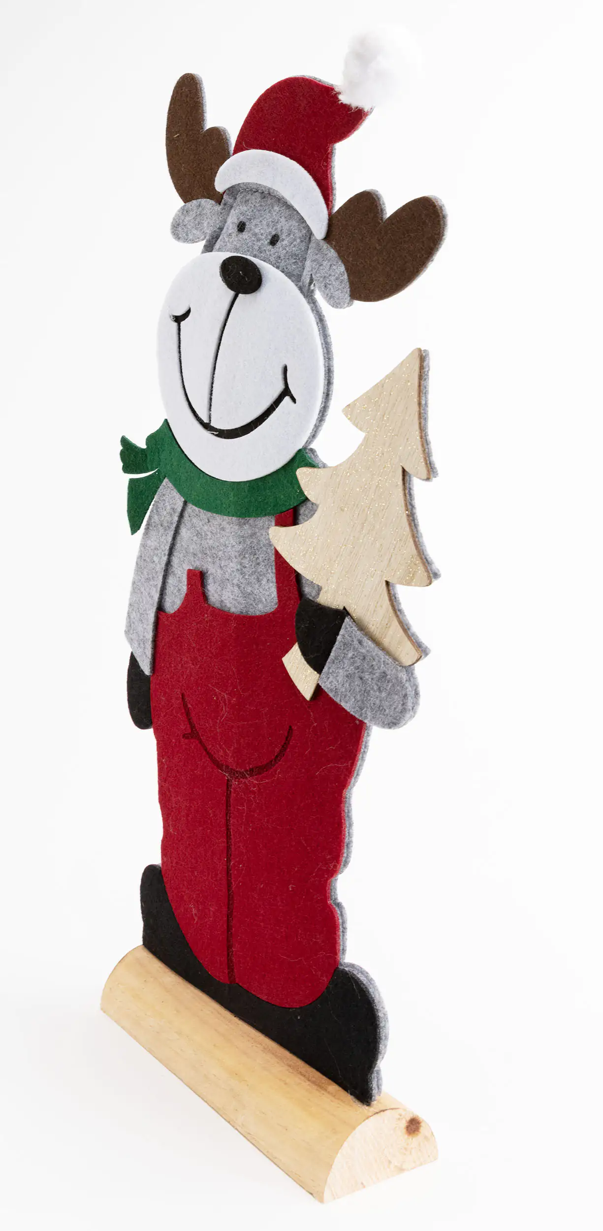 4333692198929_02 TrendLine Weihnachtsaufsteller Rentier 83 x 43 cm grau-rot