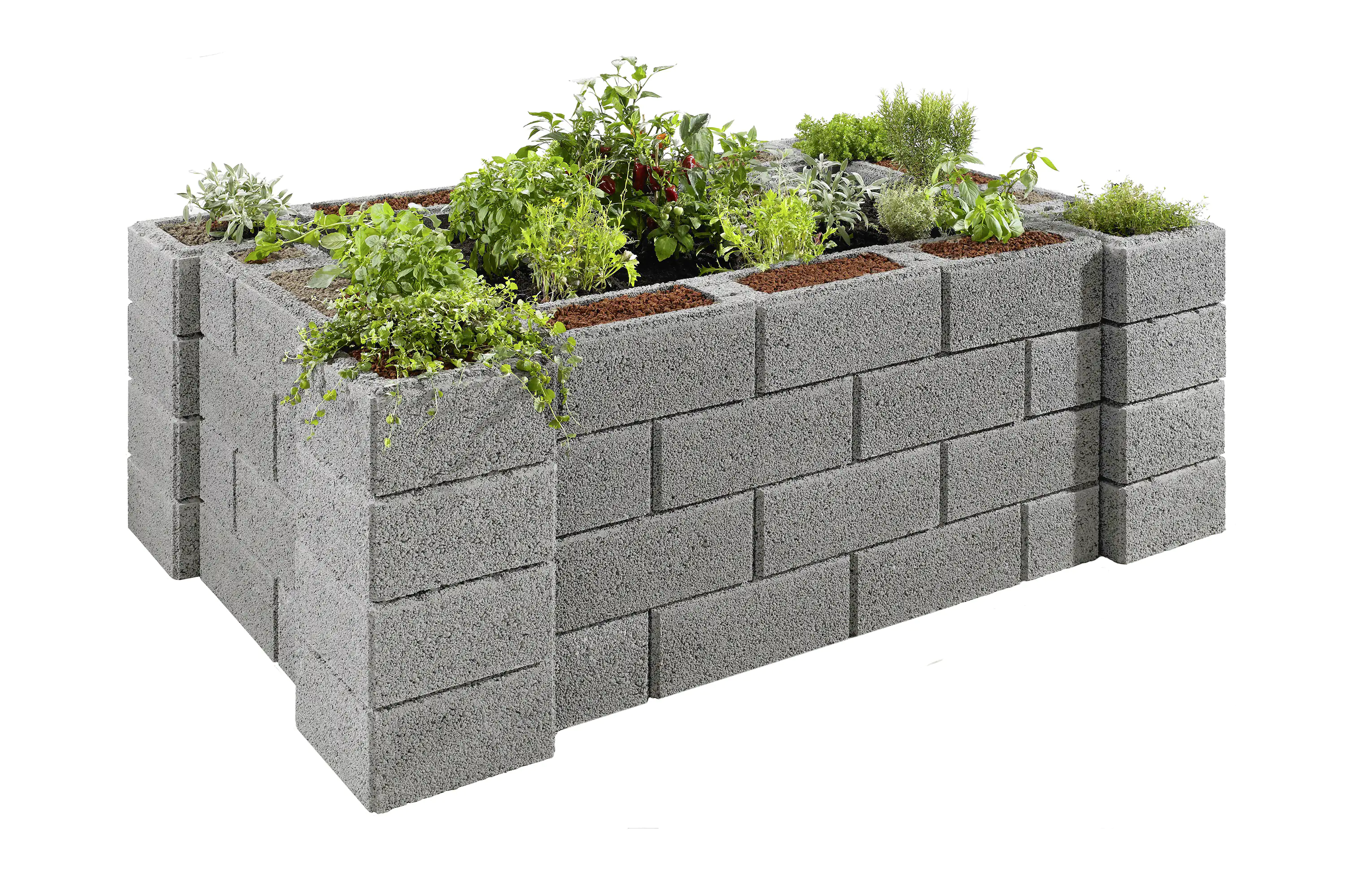 2077881026779_4 Kann Hochbeet-Set 4 Garten 230 x 150 x 85 cm grau
