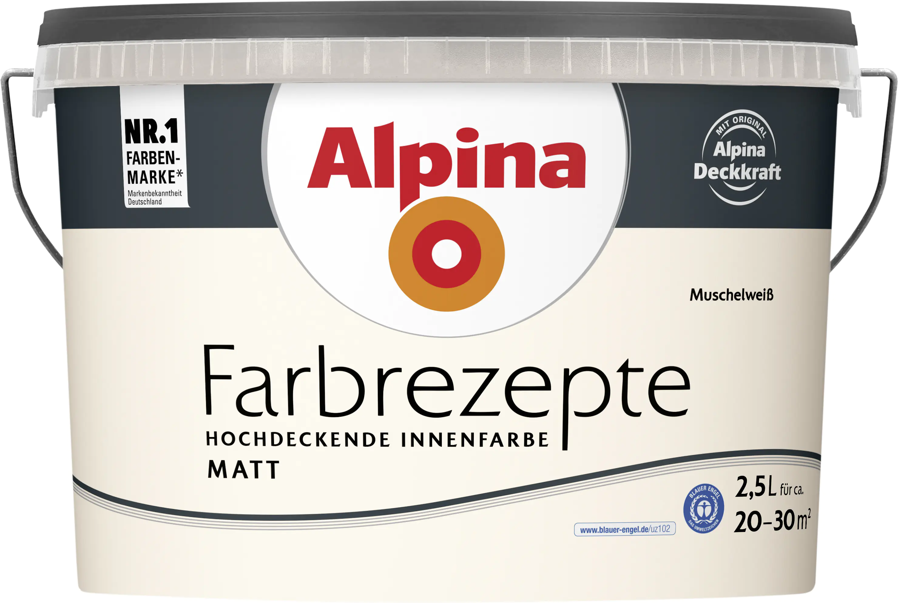 Alpina Farbrezepte Muschelweiß 2,5 L Alpina Farbrezepte Muschelweiß 2,5 L