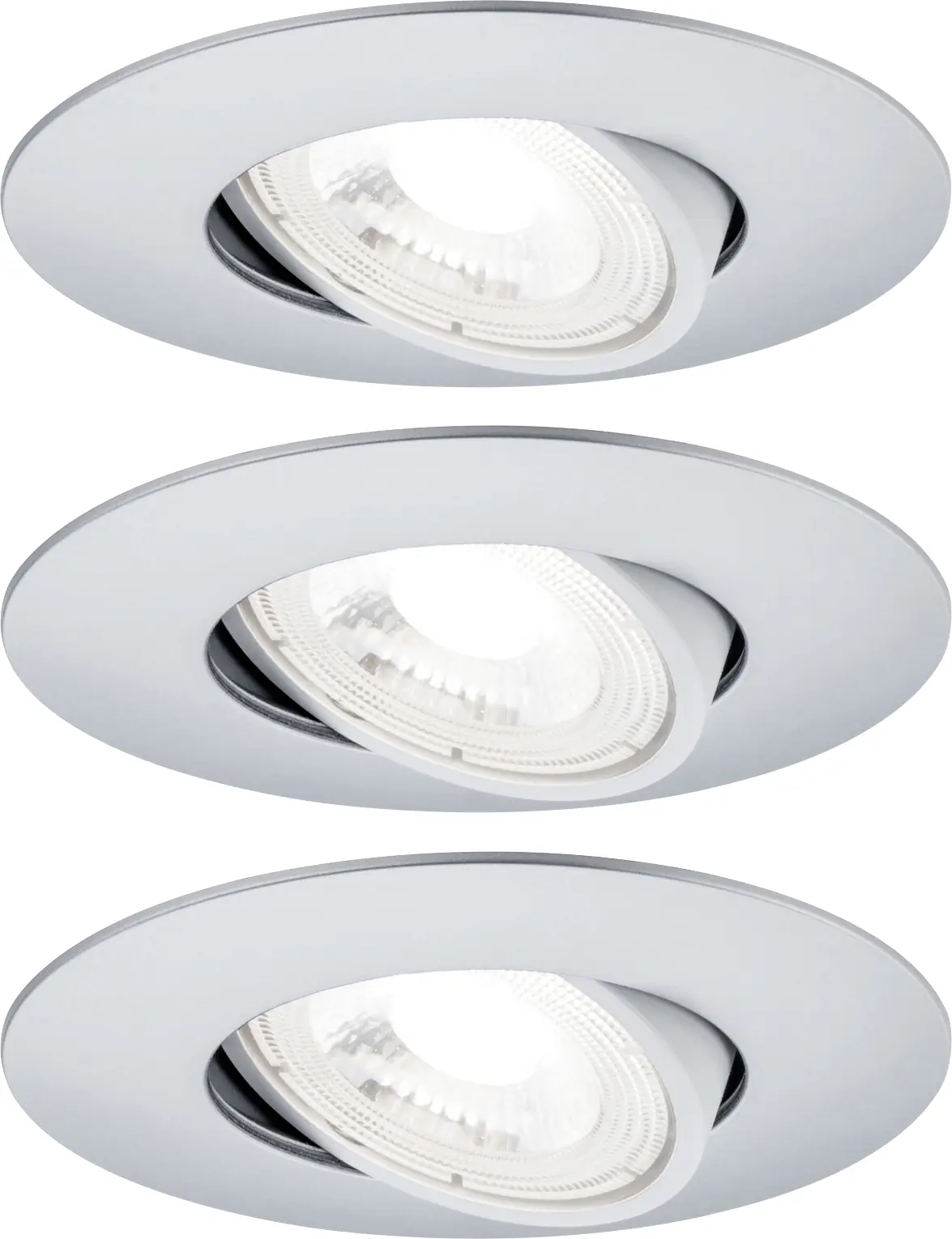 Paulmann LED Einbauleuchte chrom matt schwenkbar schwenkbar 3er Set